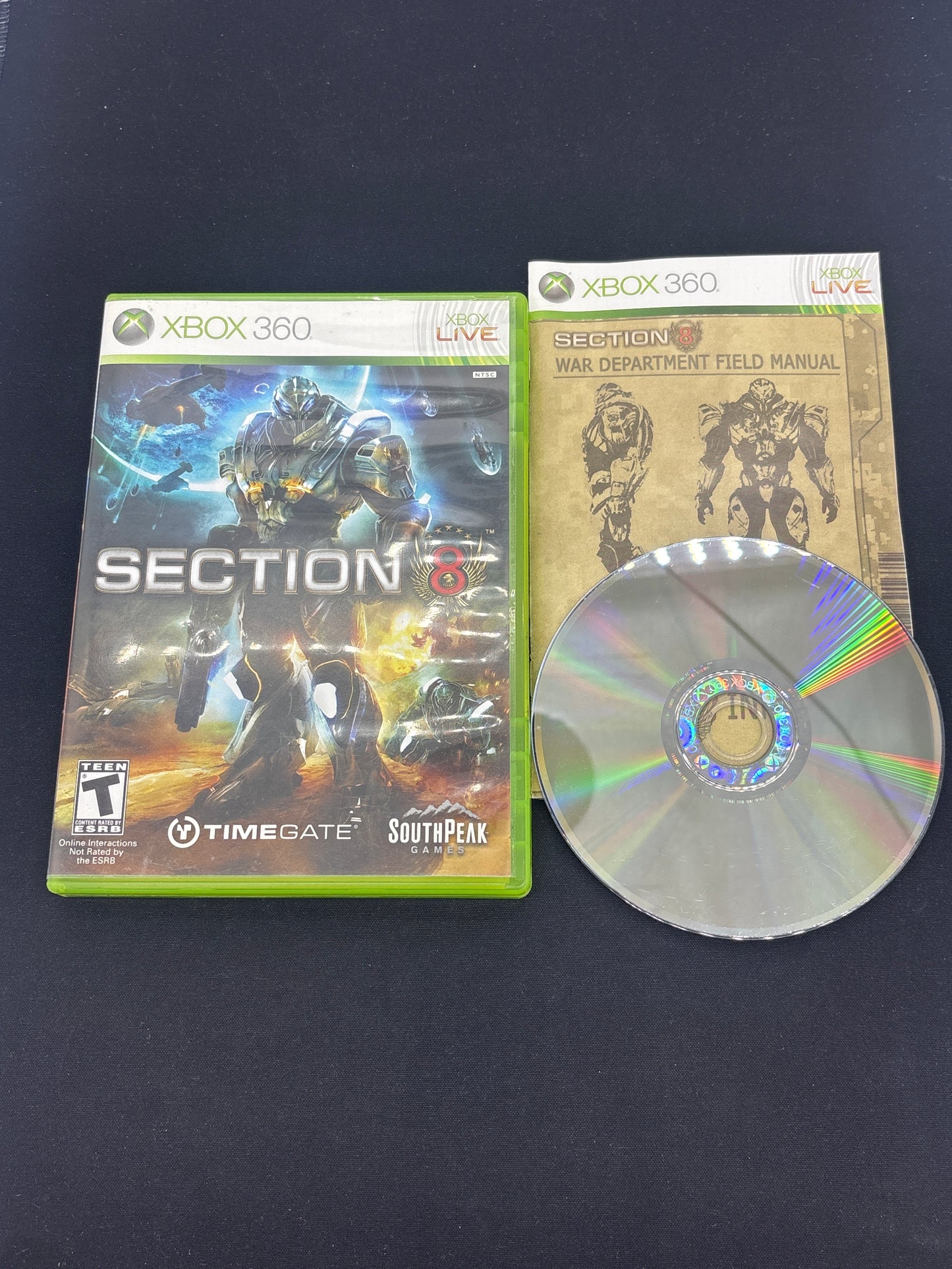 Auction Lot 191: XBOX 360 Video Game Section 8 CIB
