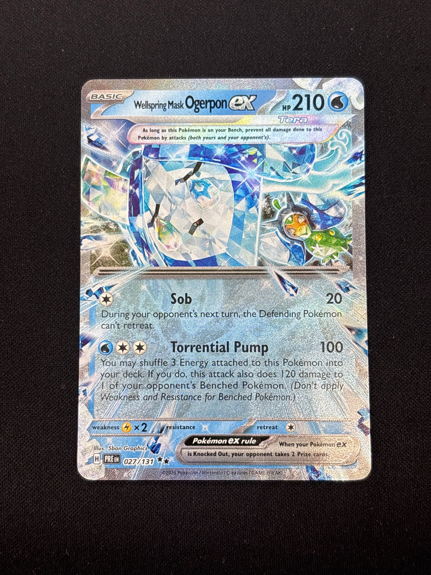 Auction Lot 195: Well Springs Mask Ogerpon EX Prismatic Evolutions Card Conditions Vary