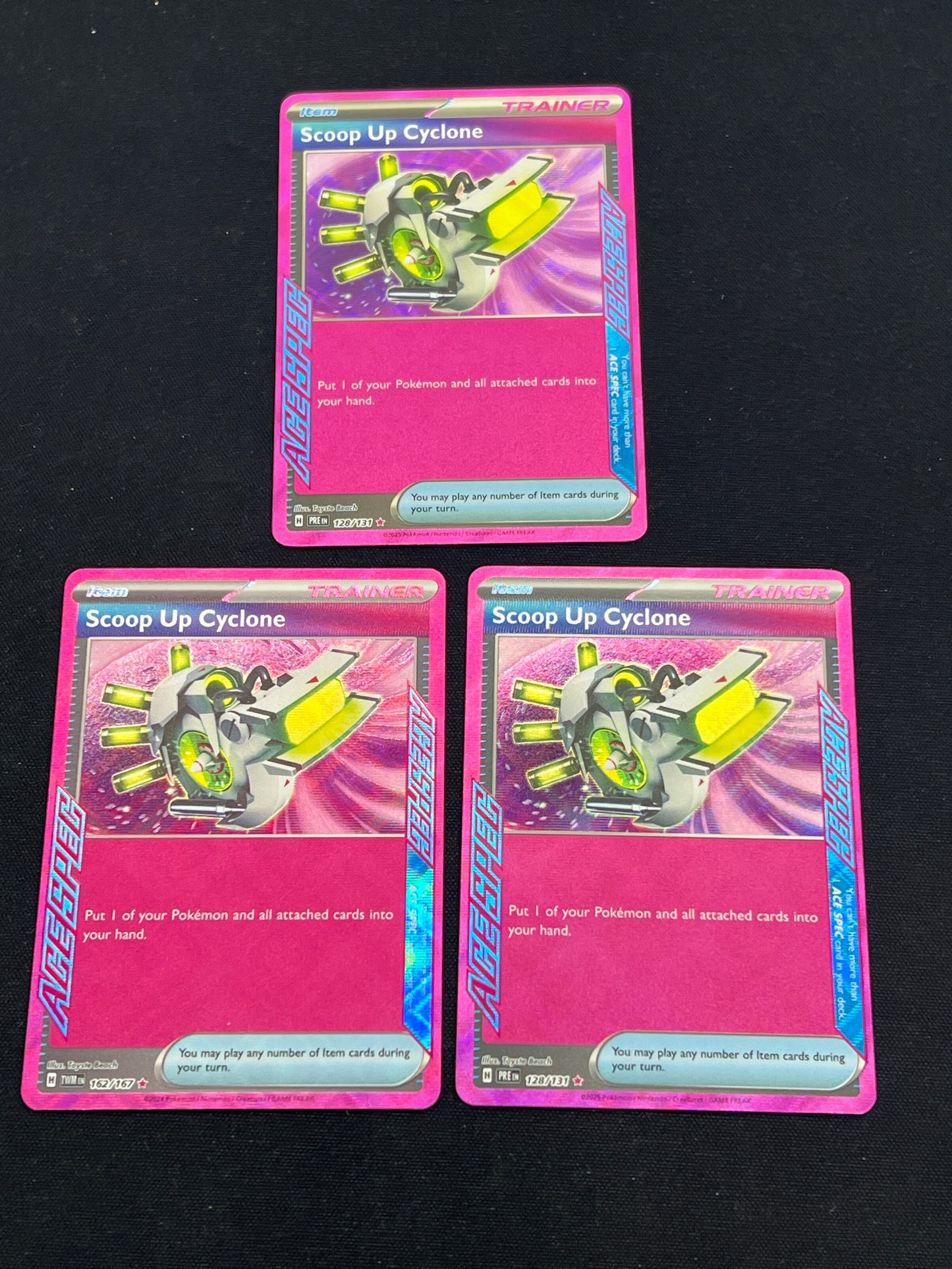 Auction Lot 317: Pokemon Cards Lot of 3 Scoop Up Cyclone Ace Spec Conditions Vary