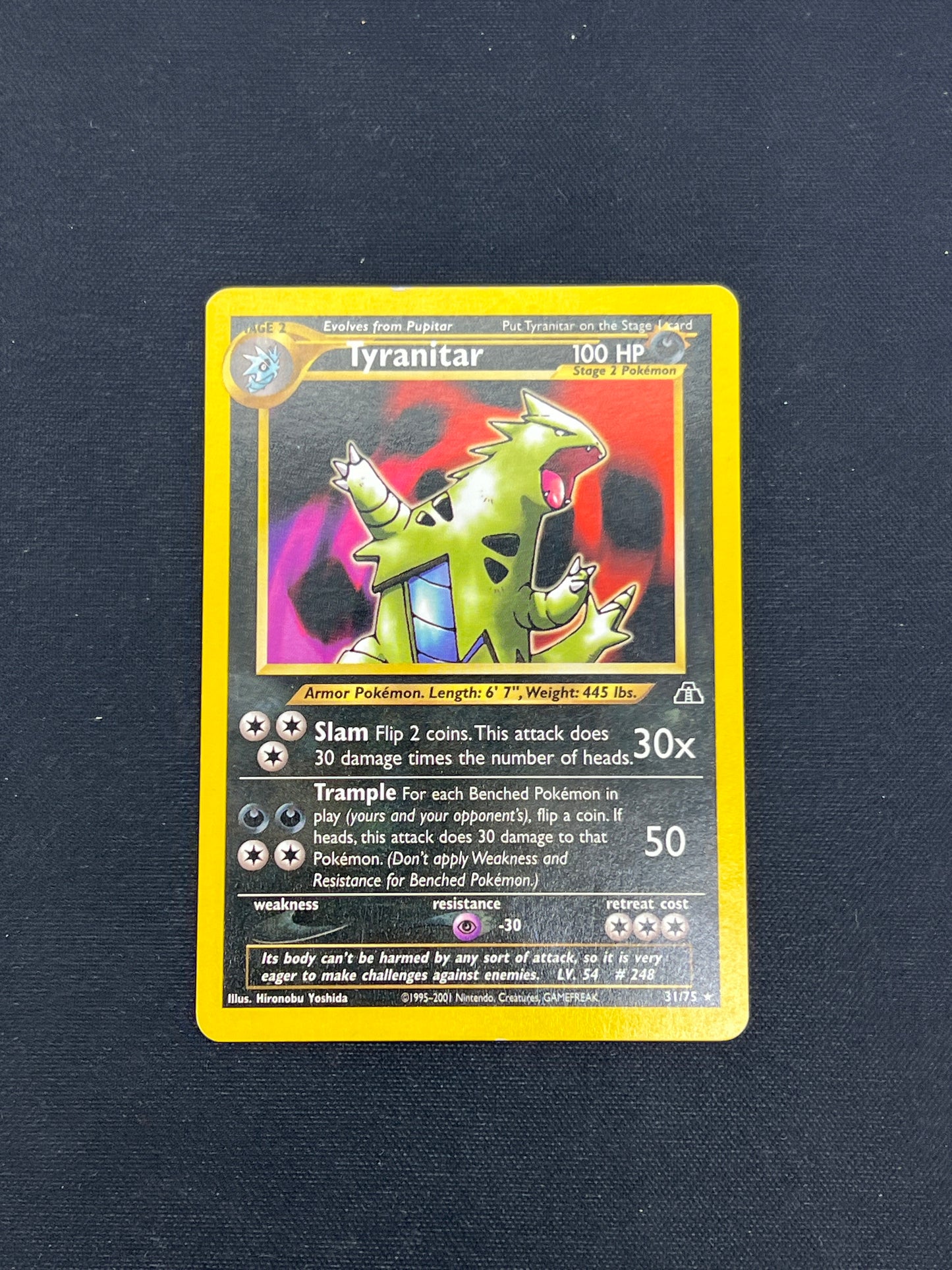 Auction Lot 242: Pokemon Cards Tyranitar Non Holo Rare Neo Discovery Condition Vary