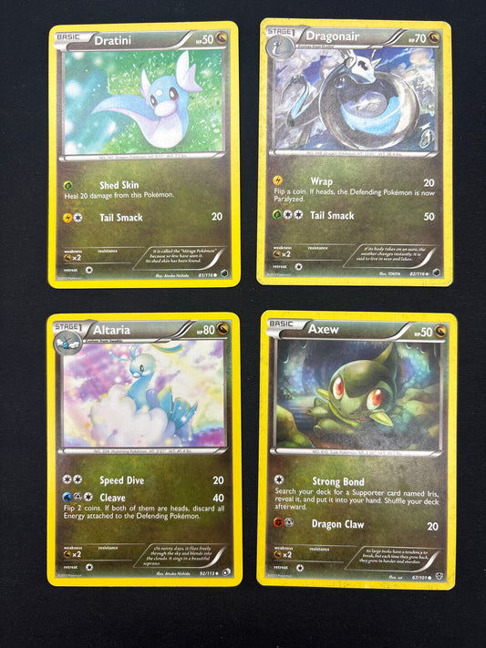 Auction Lot 364: Pokemon Cards Lot of 4 Assorted BW Era Dragon Types Conditions Vary