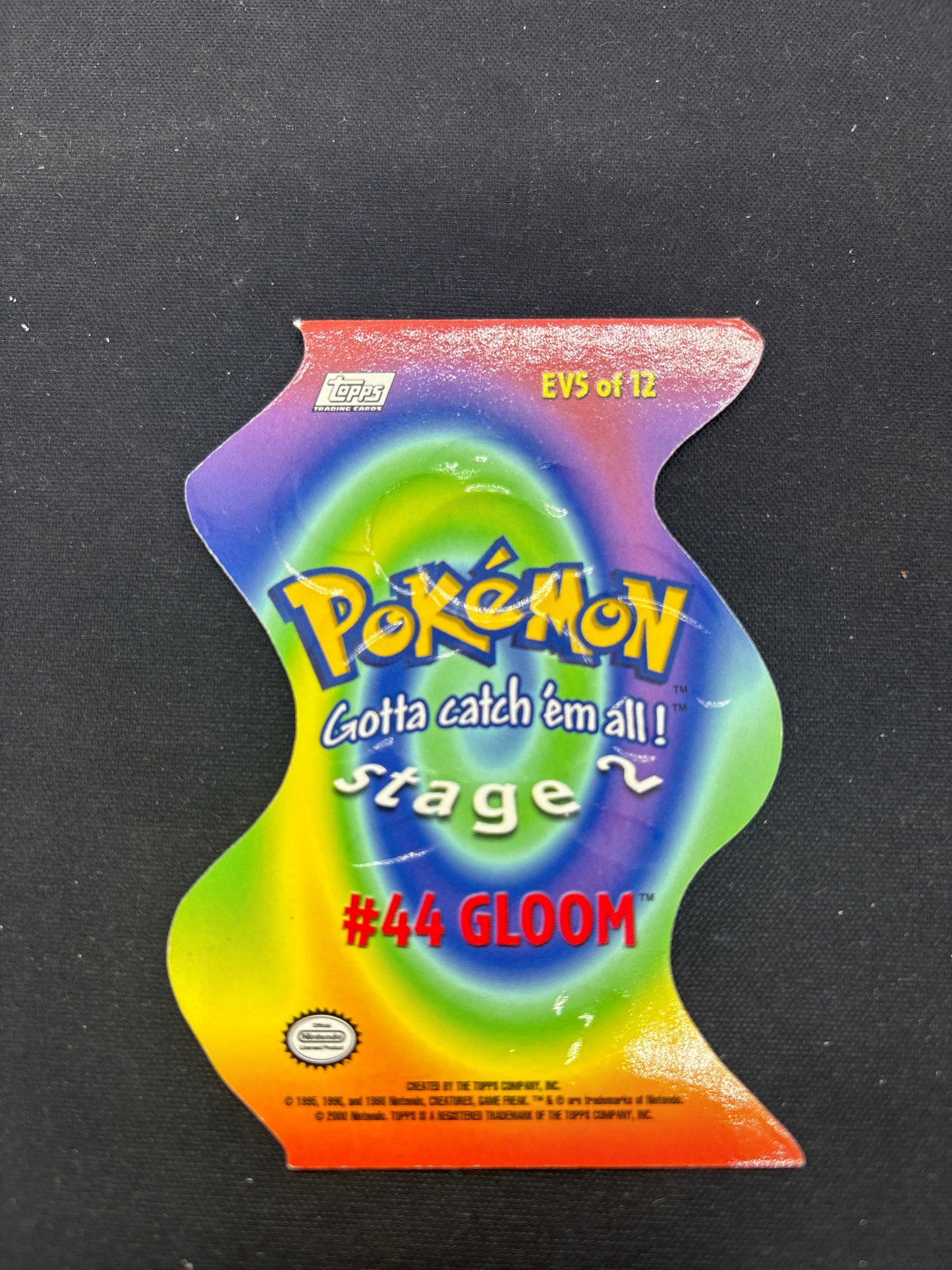 Auction Lot 204: Pokemon Card Gloom EV5 Topps 2000 TV Die Cut Conditions Vary