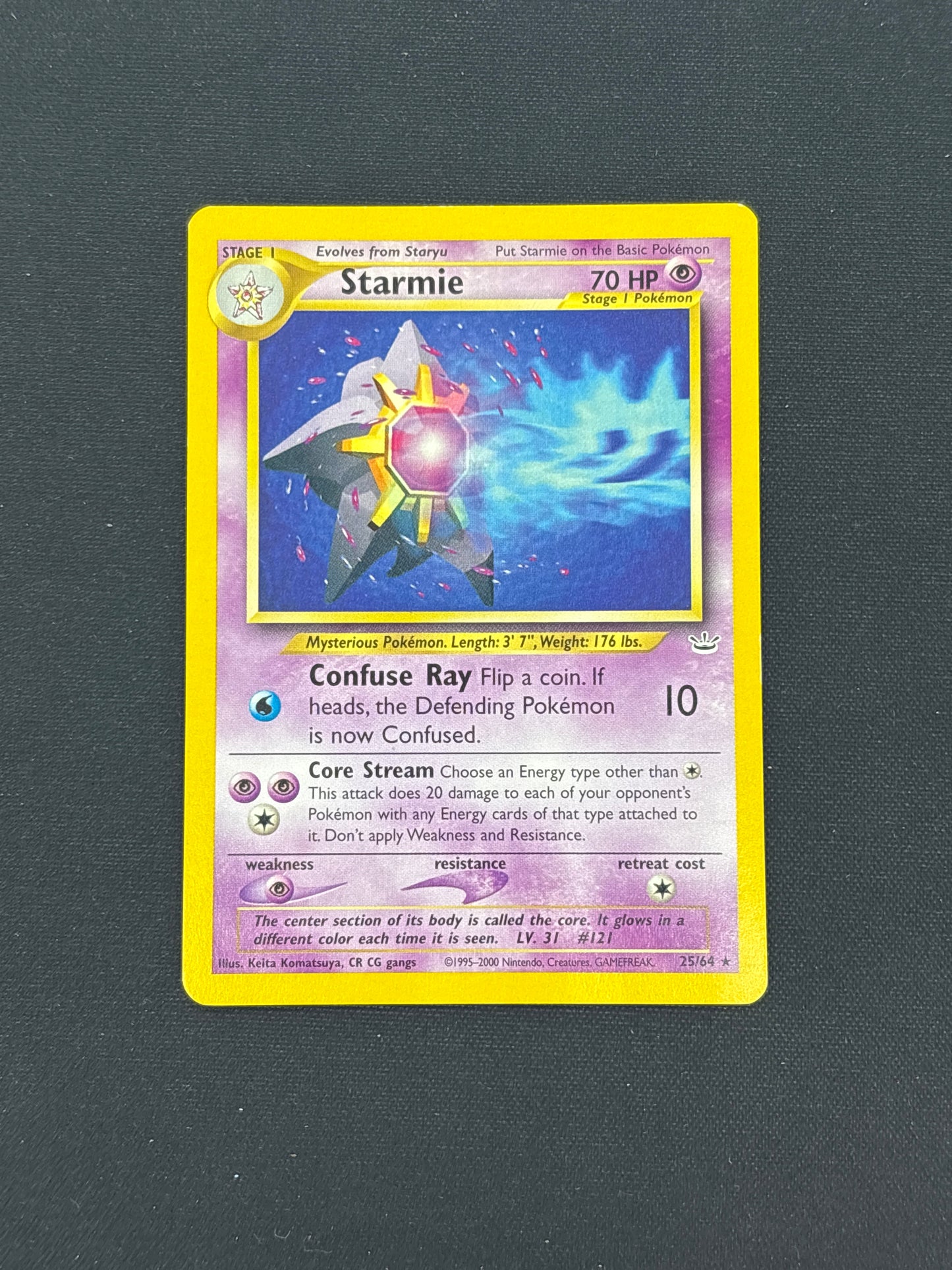 Auction Lot 35: Starmie Pokemon Neo Revelation Card Conditions Vary