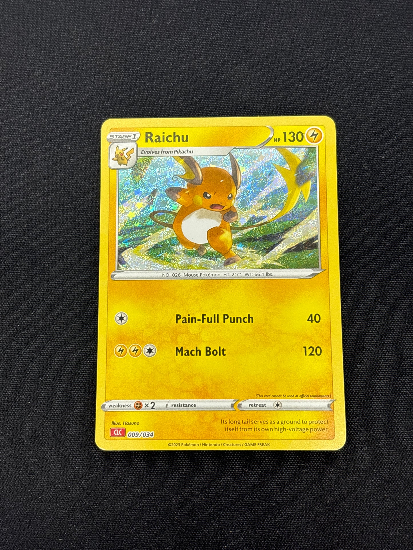 Auction Lot 488: Pokemon Cards Raichu Holo Classic Collection Condition Vary