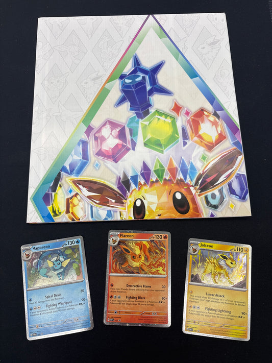 Auction Lot 328: Pokemon Prismatic Evolutions Poster Collection Card Lot Conditions Vary