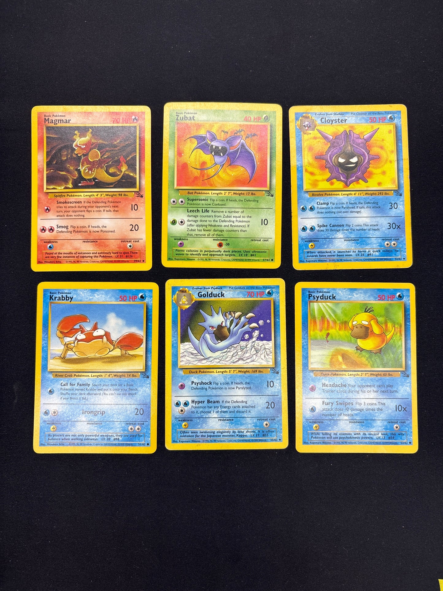 Auction Lot 32: Pokemon WOTC Fossil Card Lot Conditions Vary