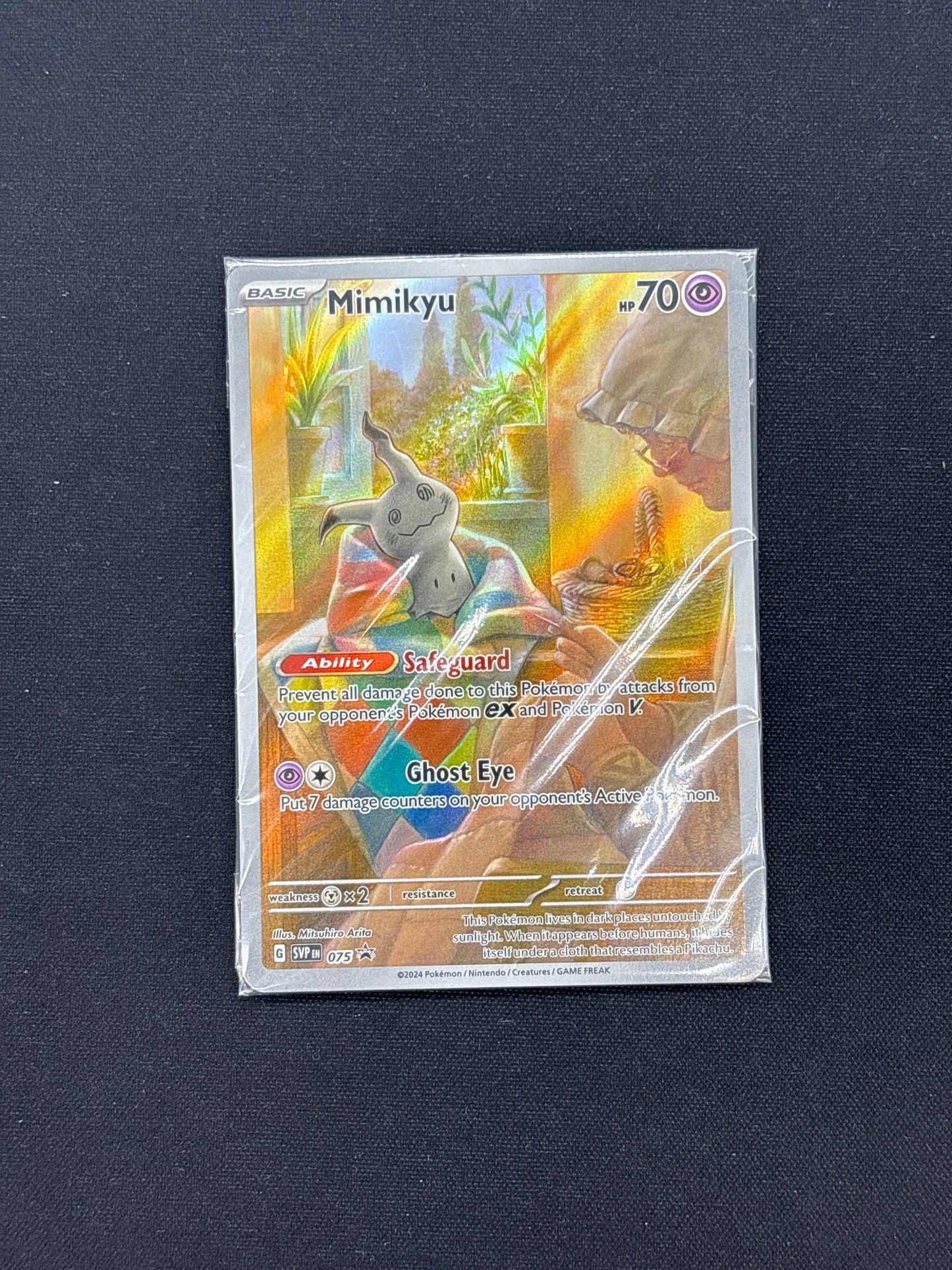 Auction Lot 28: Pokemon Card Mimikyu Paldean Fates ETB Promo Conditions Vary