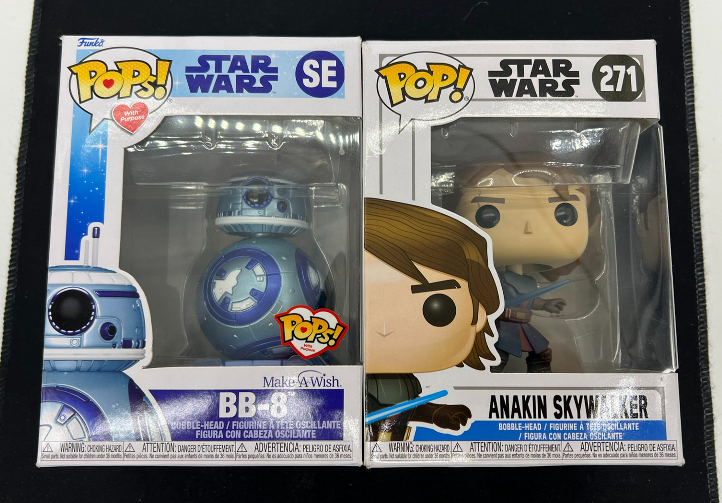 Auction Lot 151: POP Funko Star Wars BB-8 SE + Anakin Skywalker 271 Lot Figures