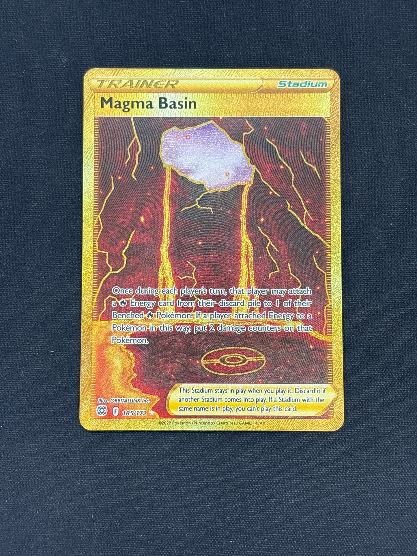 Auction Lot 224: Pokemon Card Magma Basin Gold Trainer Brilliant Stars Conditions Vary