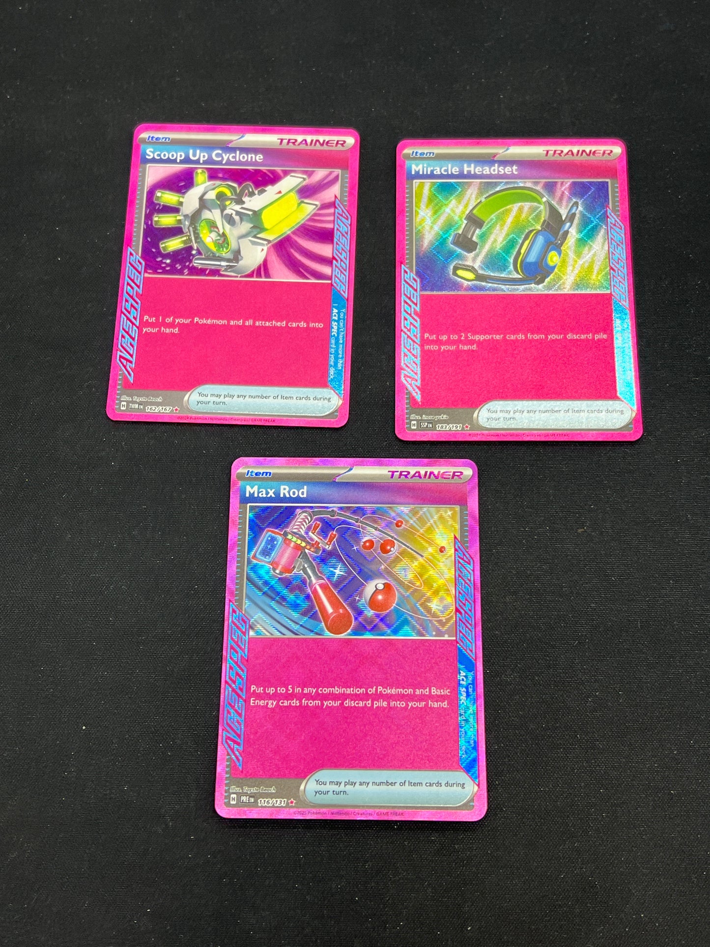 Auction Lot 341: Pokemon Cards Lot of 3 Ace Specs Conditions Vary