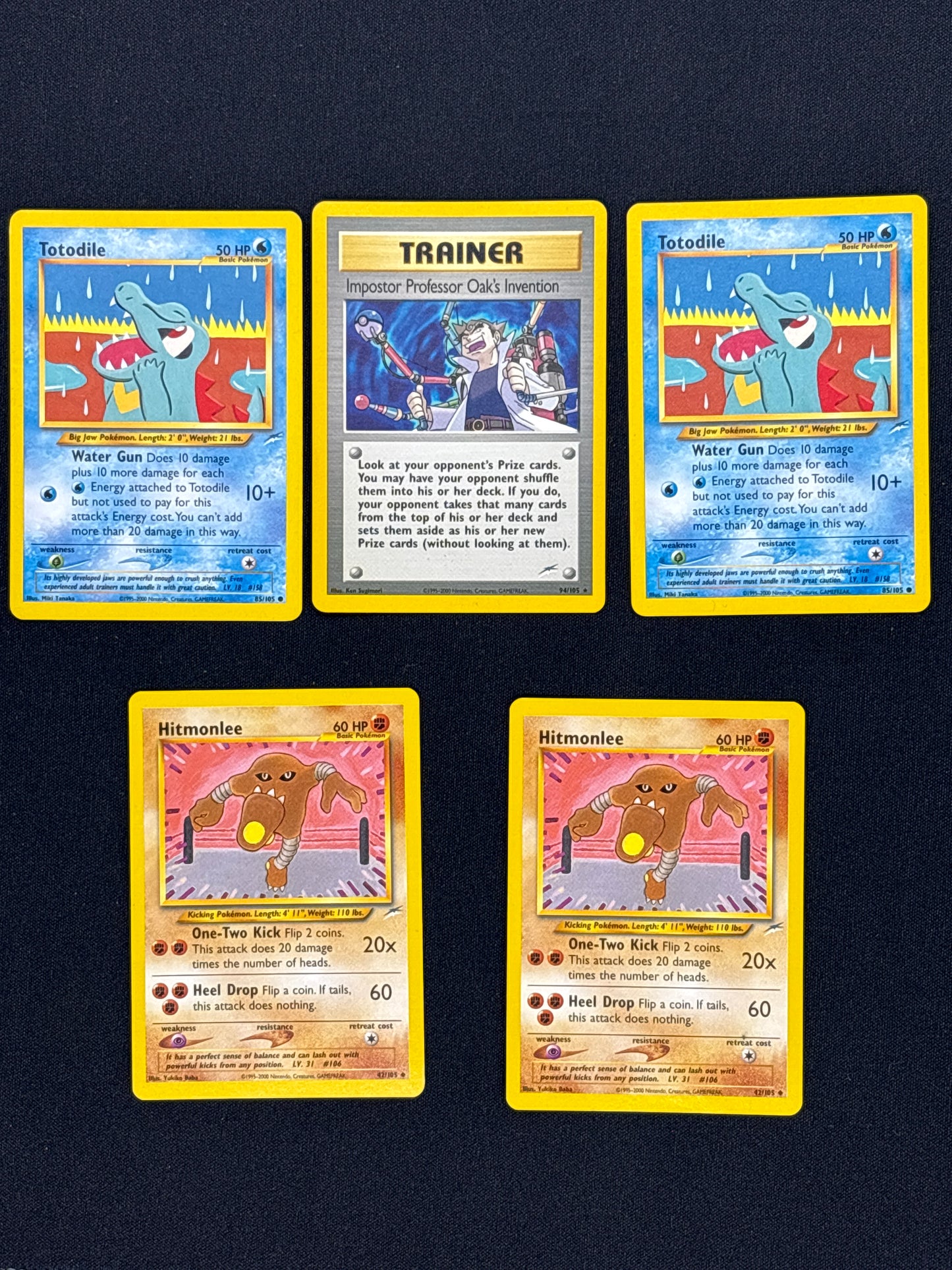 Auction Lot 23: Pokemon WOTC Neo Destiny Common Non Holo Rare Card Lot 2 Condition Vary