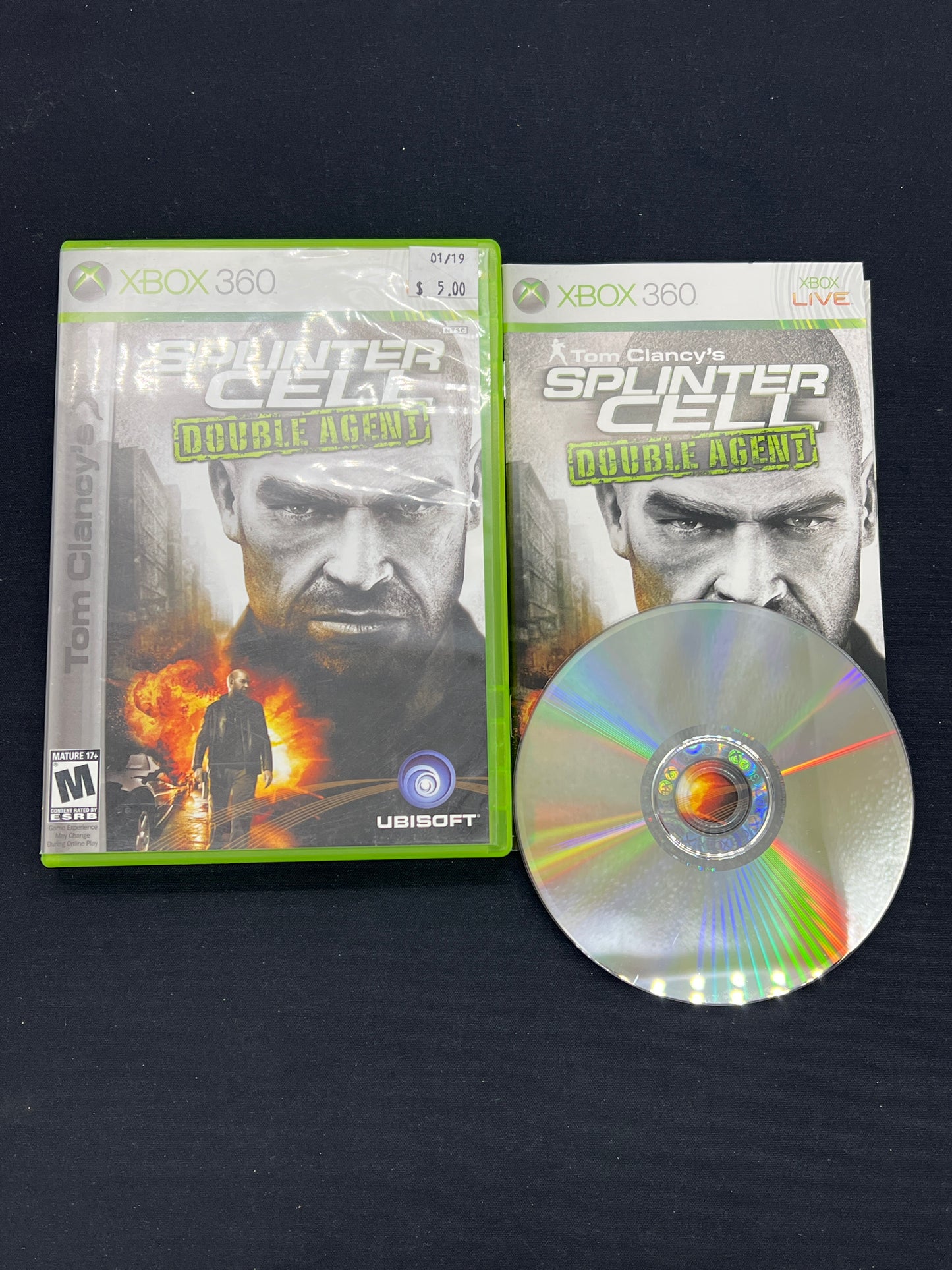 Auction Lot 153: XBOX 360 Video Game Tom Clancy Splinter Cell Double Agent CIB