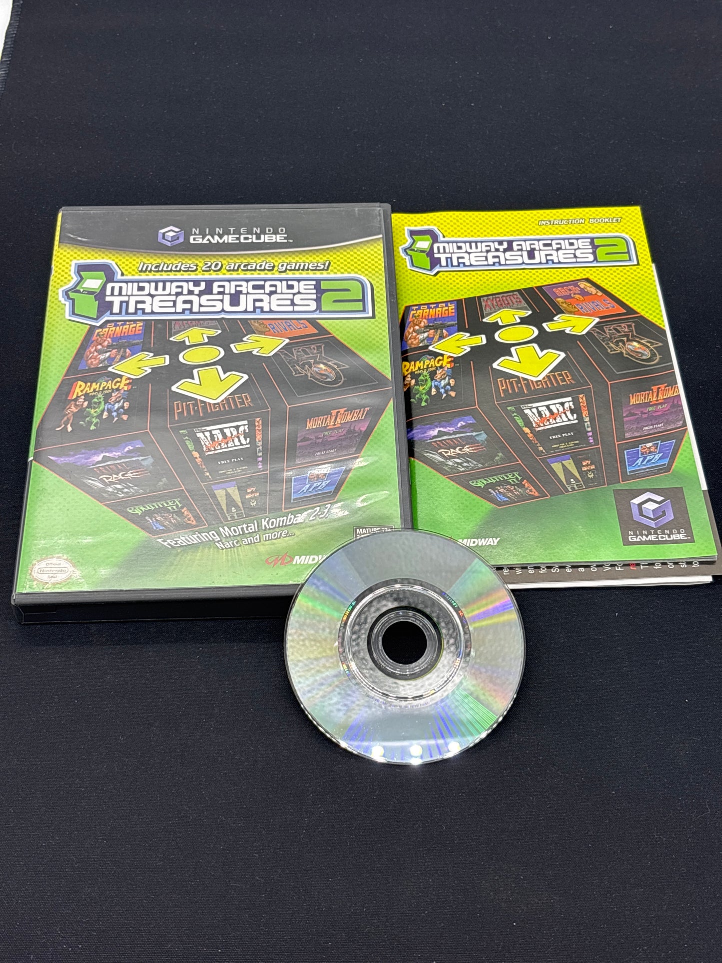 Auction Lot 161: Nintendo Game Cube Midway Arcade Treasures 2 With Case & Disc