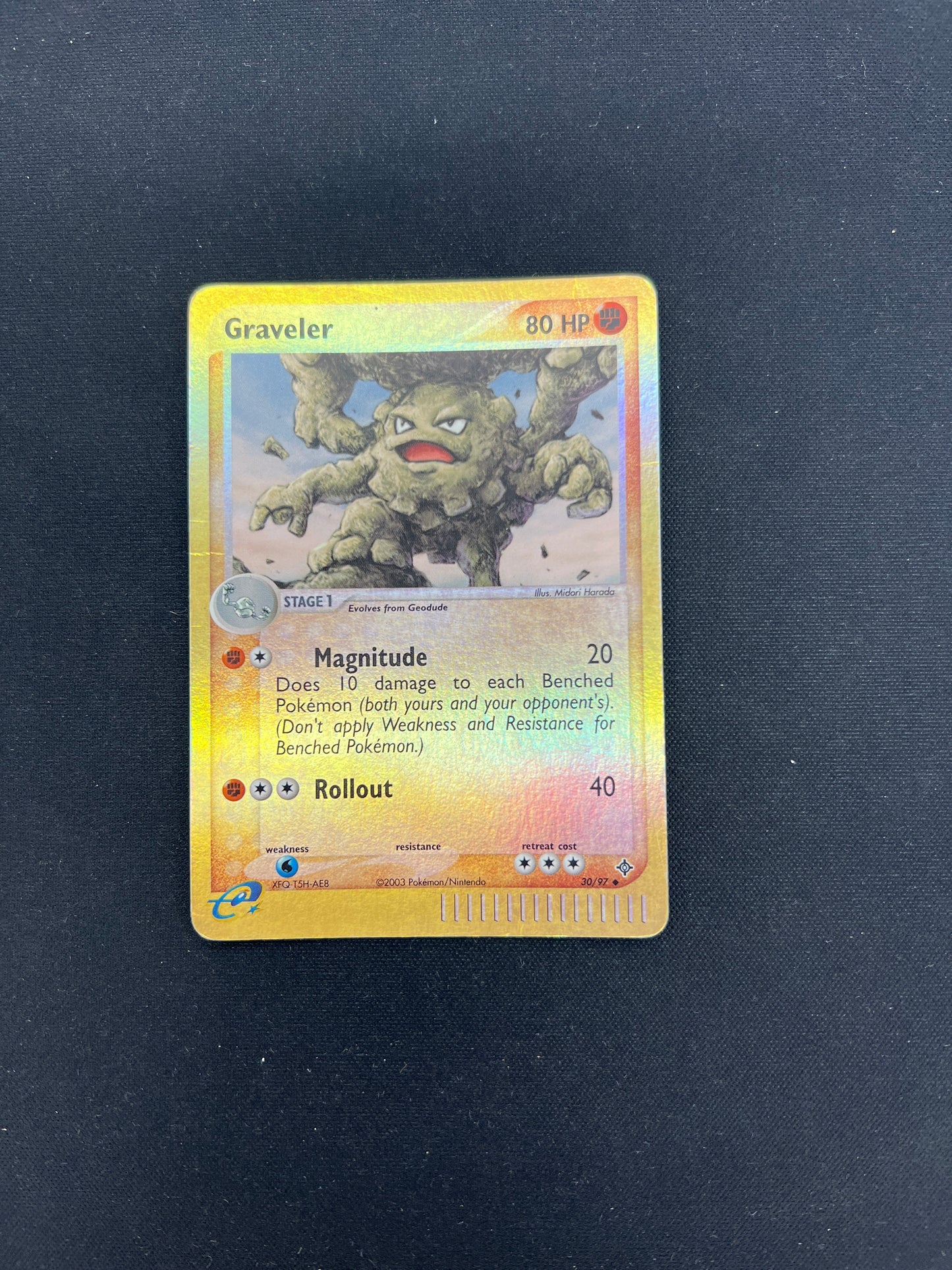 Auction Lot 418: Pokemon Cards Graveler Reverse Foil Sandstorm Condition Vary