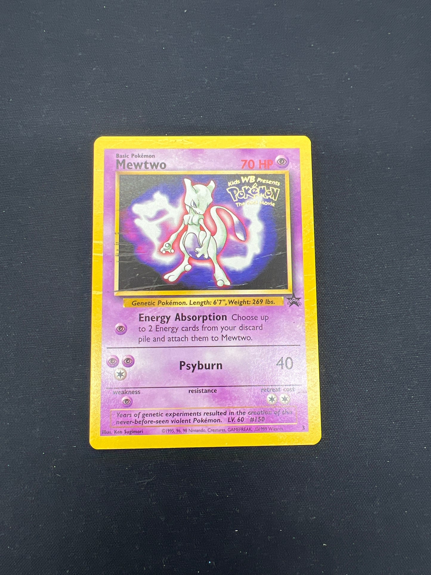 Auction Lot 198: Pokemon Cards Mewtwo WOTC Black Star Promo Condition Vary
