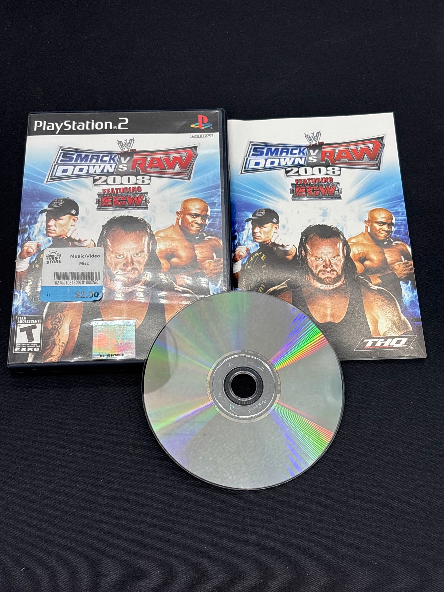 Auction Lot 78: Smackdown VS Raw 2008 Video Game Playstation 2 CIB