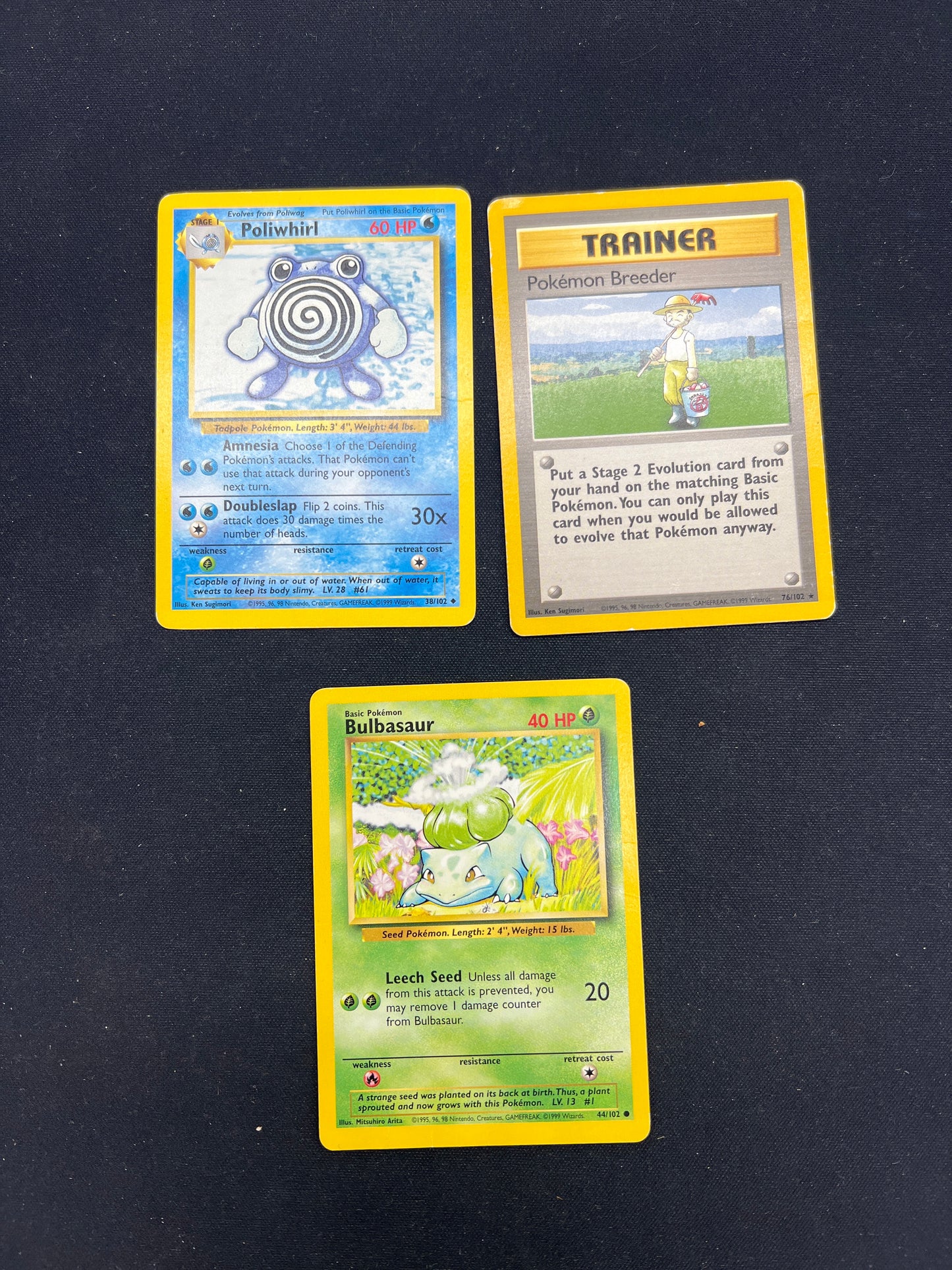 Auction Lot 385: Pokemon Cards WOTC Base Set Card Lot 3 Conditions Vary