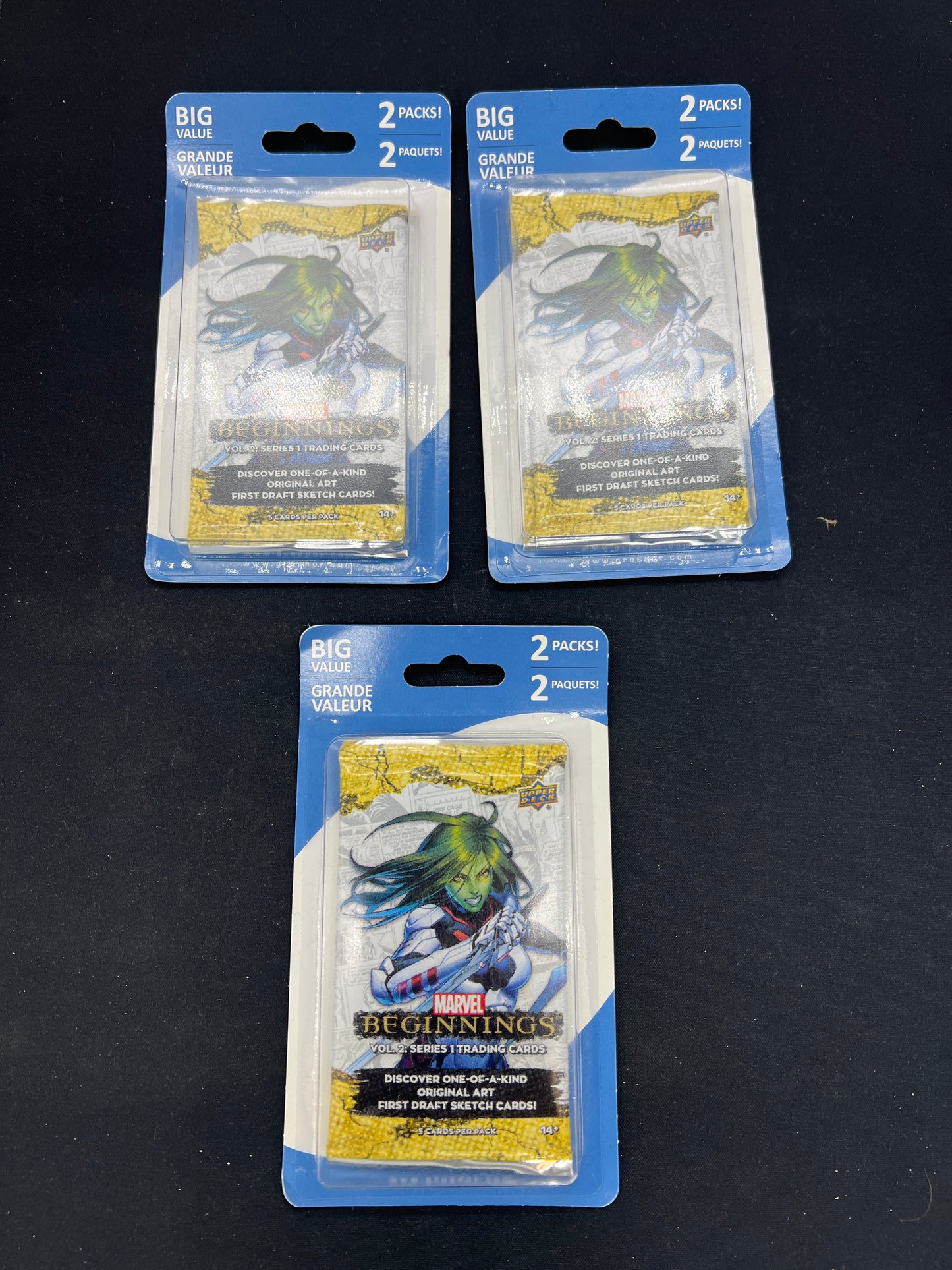 Auction Lot 501: Trading Card Marvel Beginnings Vol 2 Series 1 Lot of 3