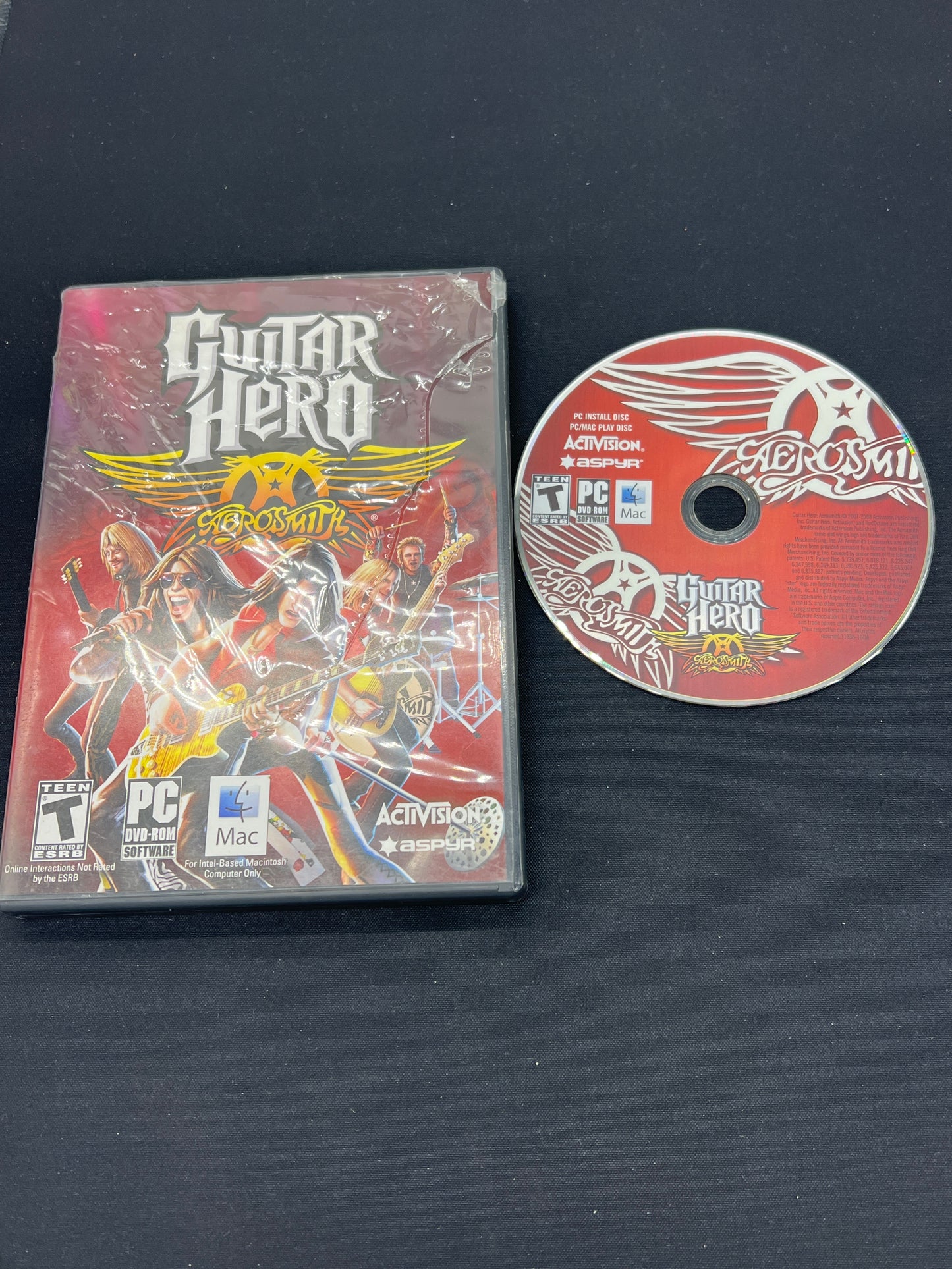 Auction Lot 95: PC Games Guitar Hero Aerosmith Disc & Case