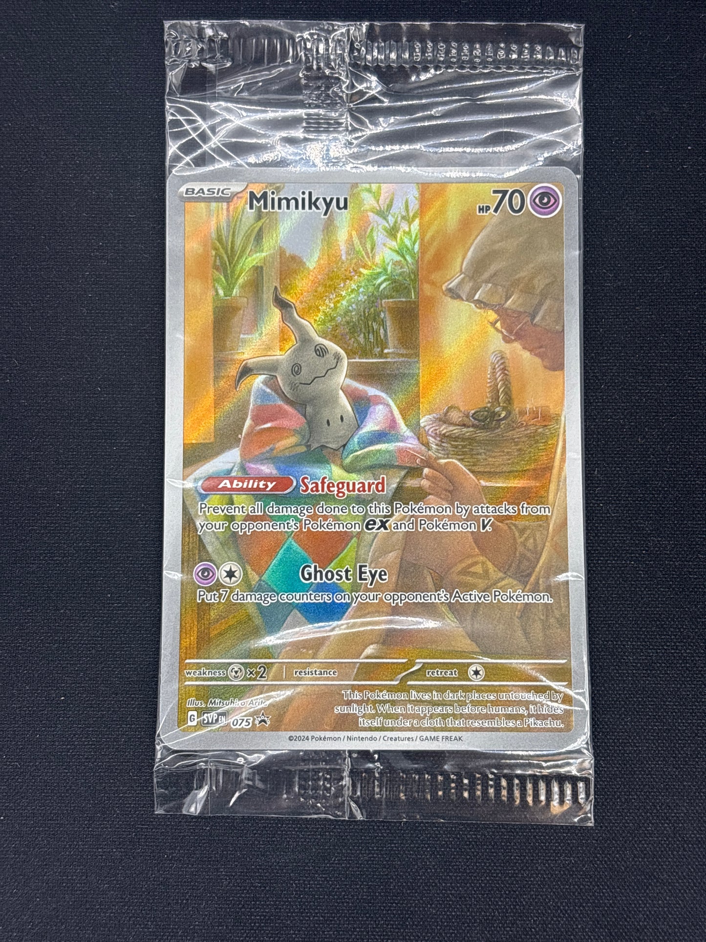 Auction Lot 3: Pokemon Card Mimikyu Paldean Fates ETB Promo Sealed Conditions Vary