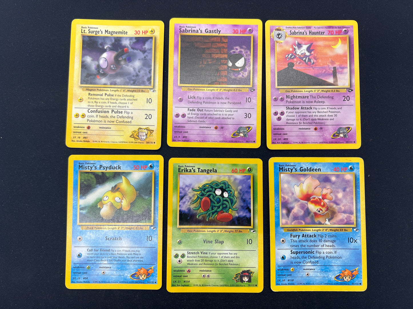 Auction Lot 375: Pokemon Cards Lot of 6 Assorted Gym Heroes and Gym Challenge Common Uncommons Conditions Vary