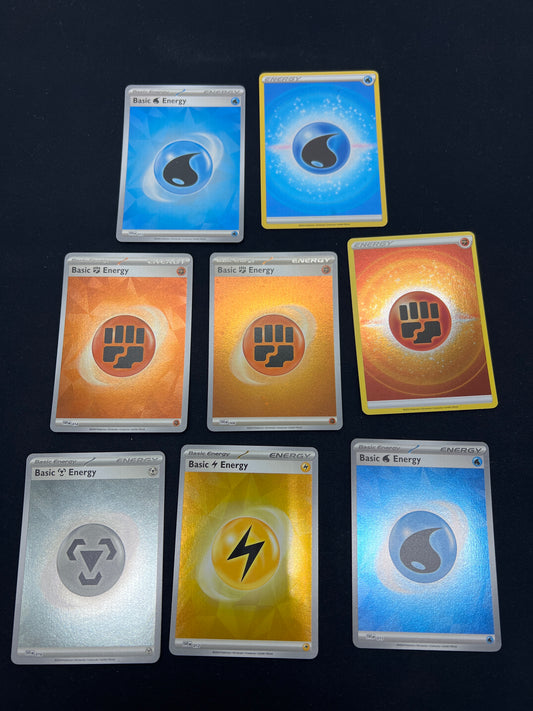 Auction Lot 404: Pokemon Cards Lot of 8 Holo Energy SV and SWSH Condition Vary