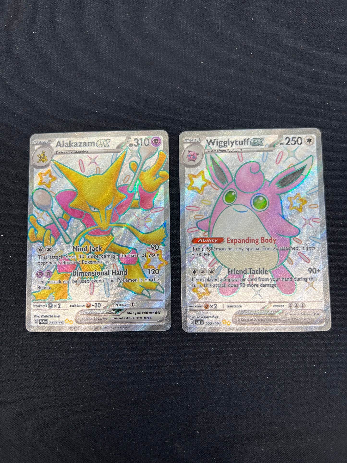 Auction Lot 252: Pokemon Cards Lot of 2 Paldean Fates Full Art Condition Vary
