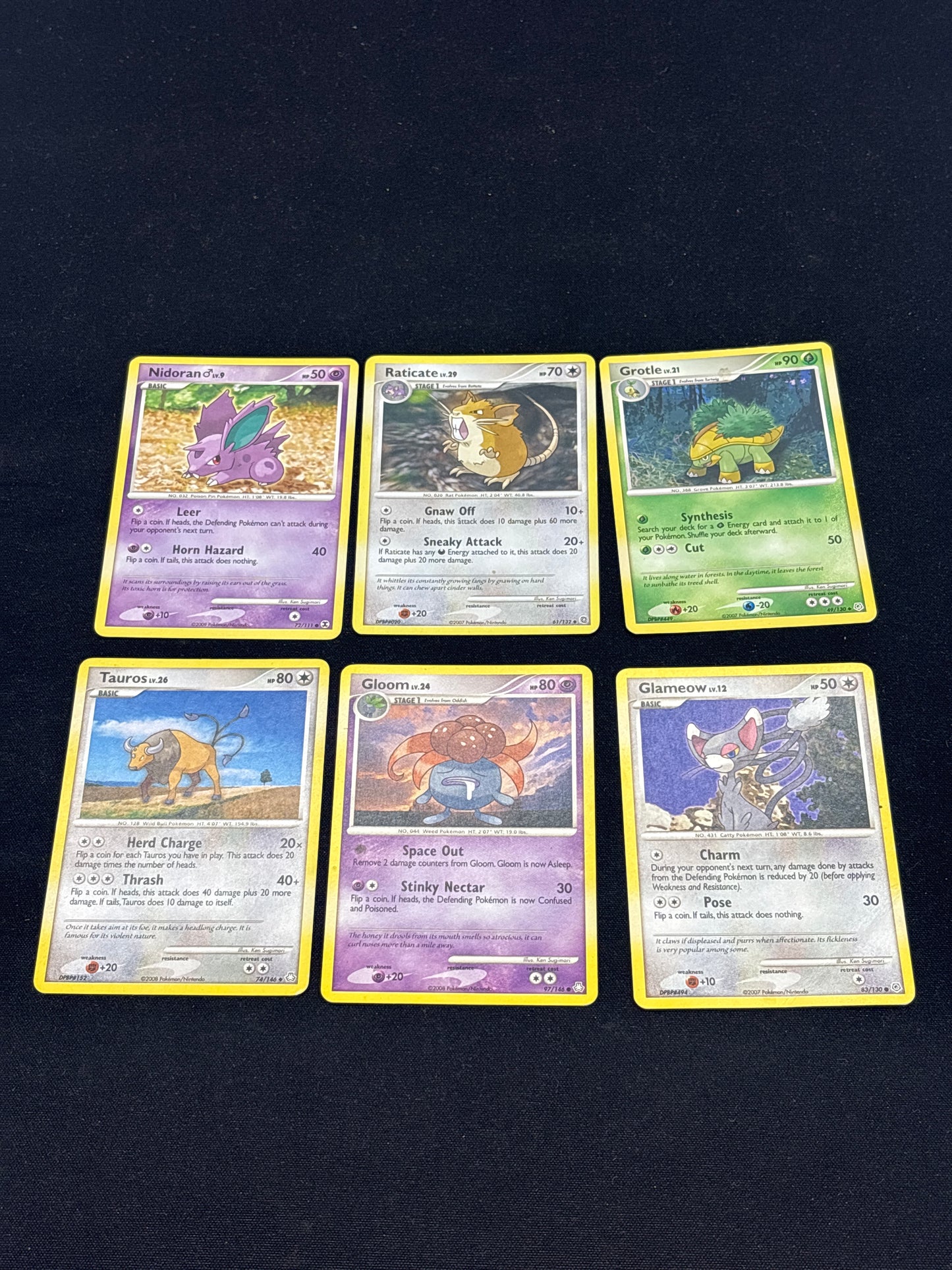 Auction Lot 45: Pokemon Cards Lot of 6 Mid Era Commons Uncommons Conditions Vary