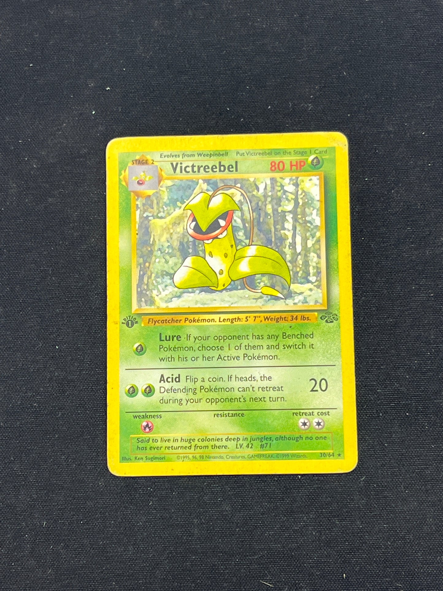 Auction Lot 272: Pokemon Cards 1st Edition Jungle Victreebel Conditions Vary