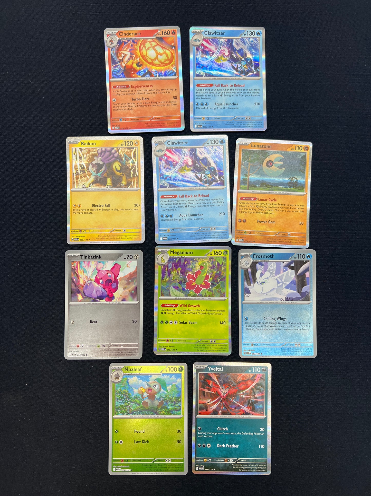 Auction Lot 216: Pokemon Cards Lot of 10 Assorted Reverse Holos Mega Evolutions Conditions Vary