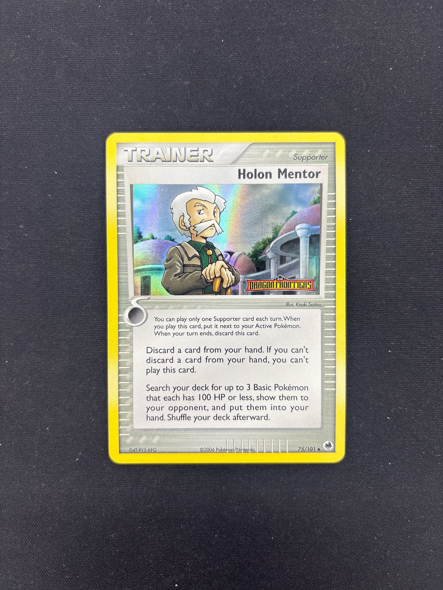 Auction Lot 231: Pokémon Card Holon Mentor Stamped Holo Pokemon Dragon Frontiers Card Conditions Vary