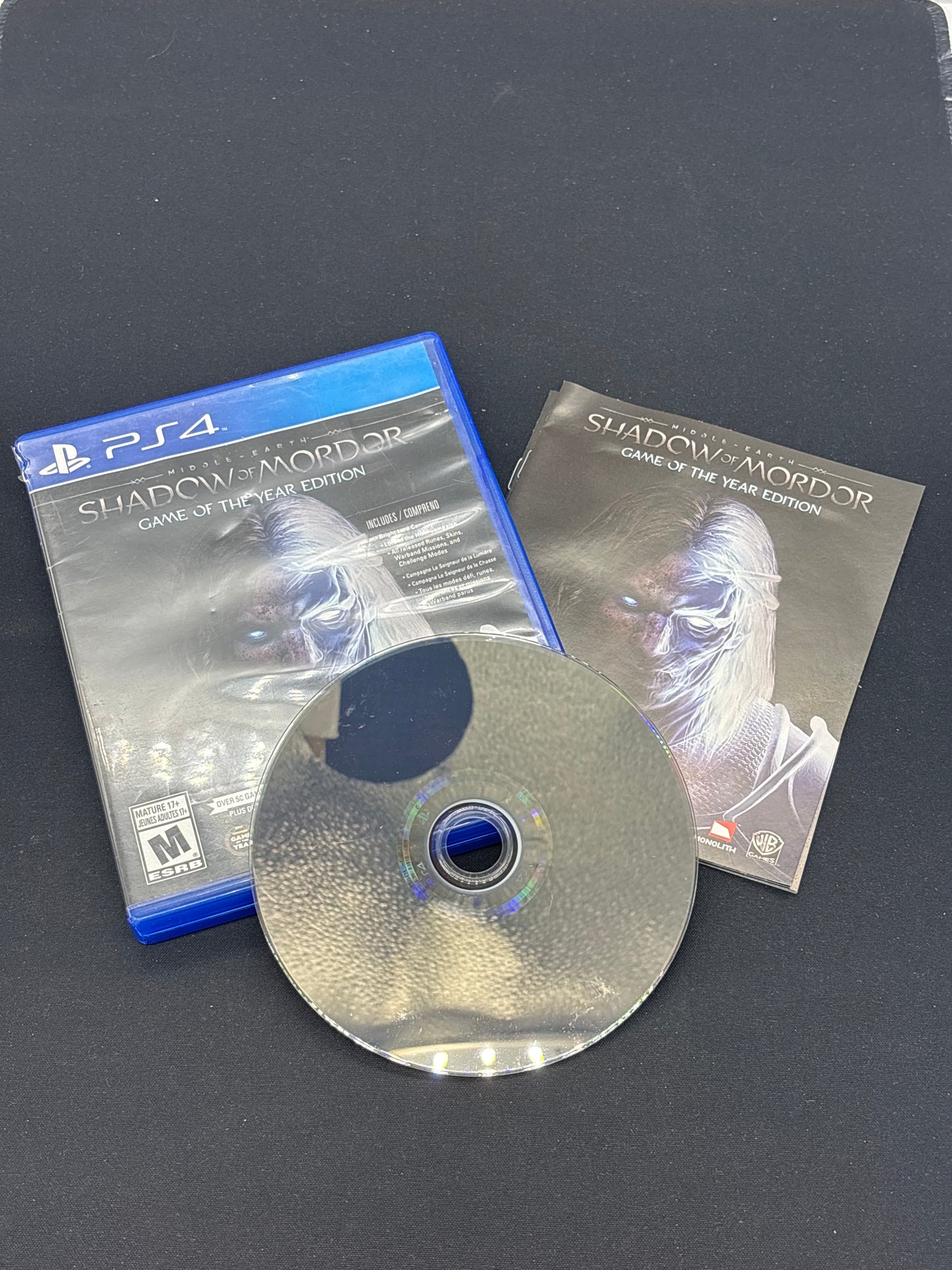 Auction Lot 136: PlayStation 4 Shadows of Mordor GOTY Video Game CIB
