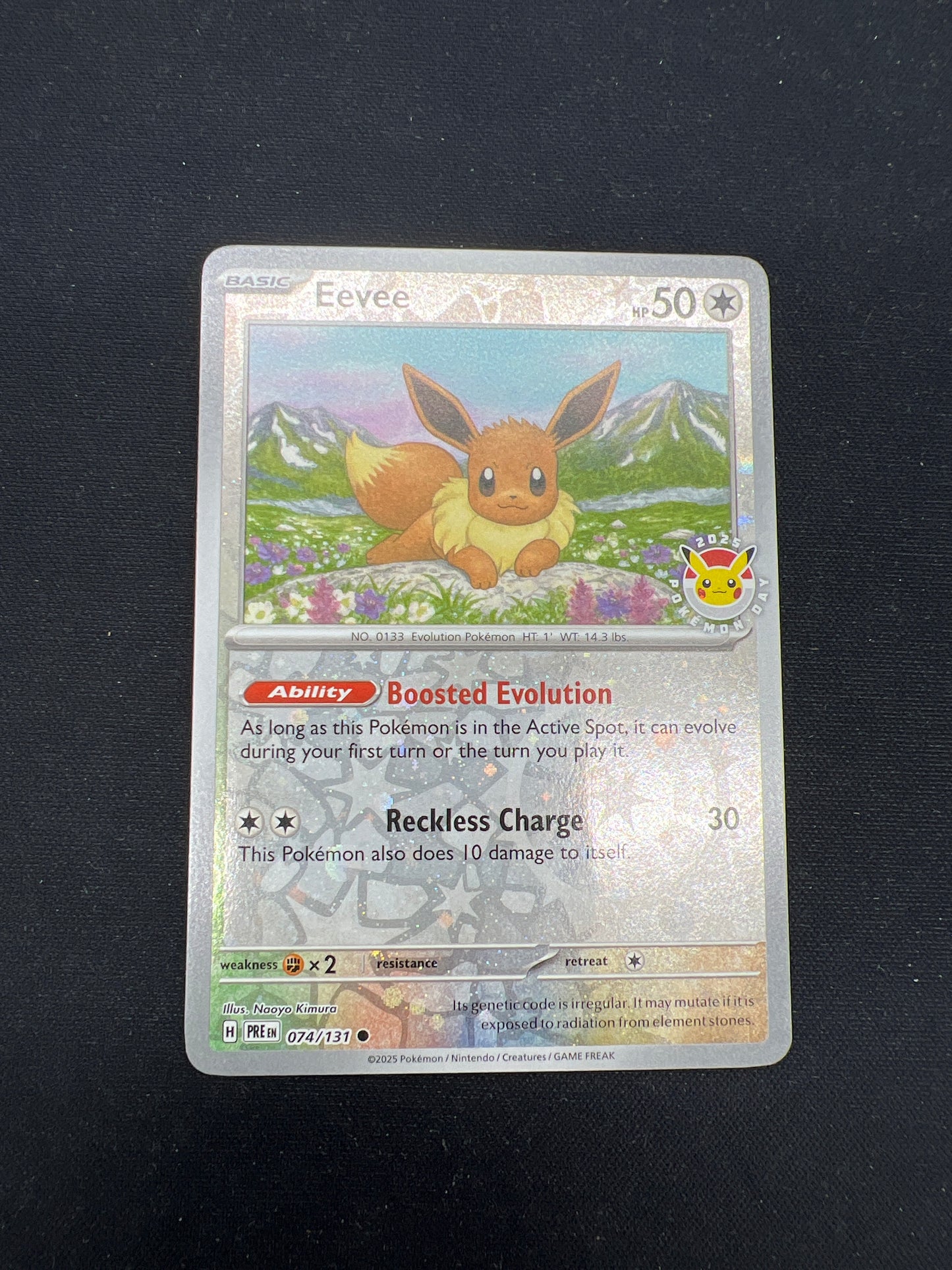 Auction Lot 153: Pokemon Cards Eevee Pokemon Day 2025 Cosmo Holo Promo SV Conditions Vary