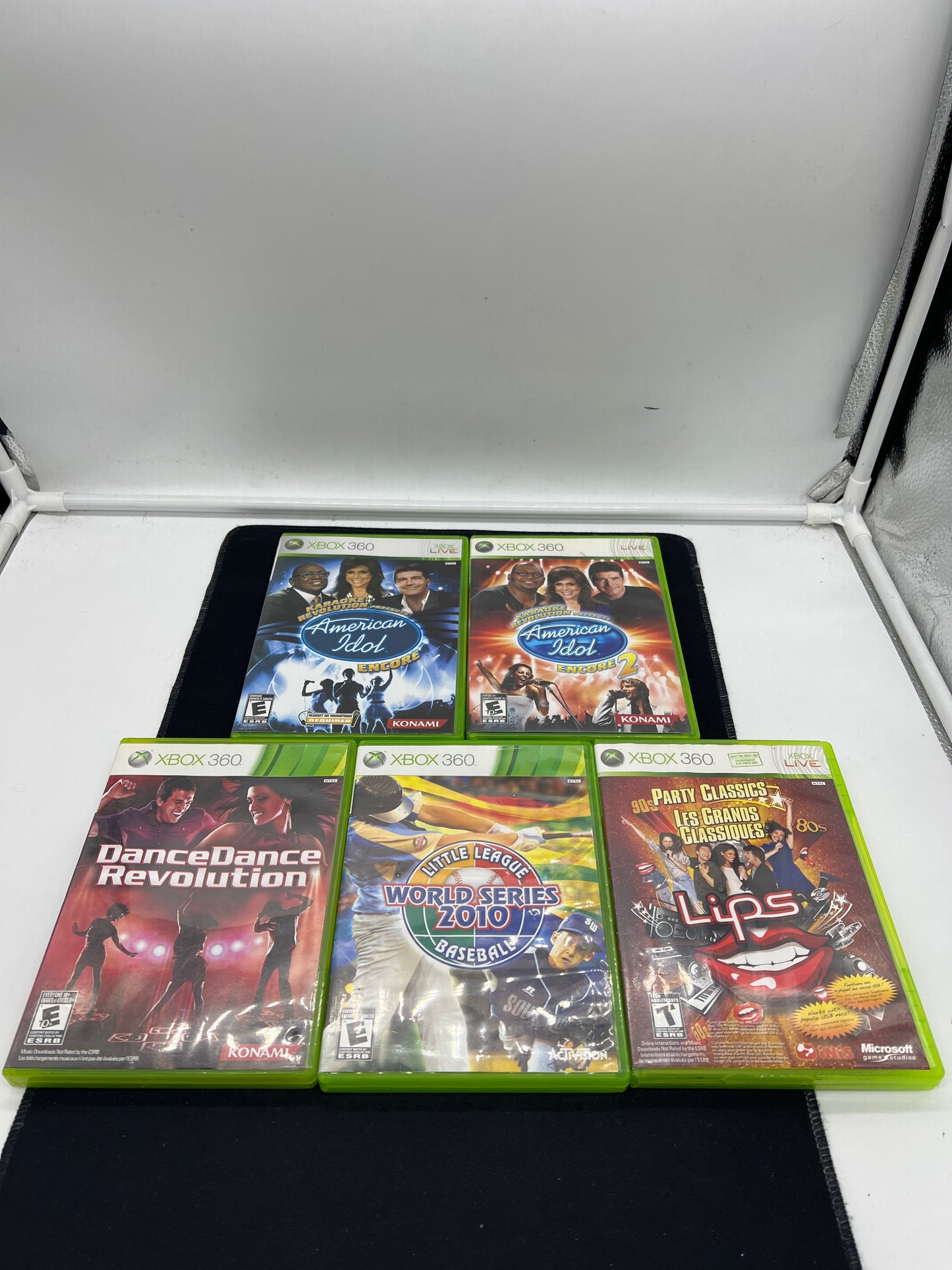 Auction Lot 157: XBOX 360 Video Game Assorted Lot Lips American Idol DDR World Series