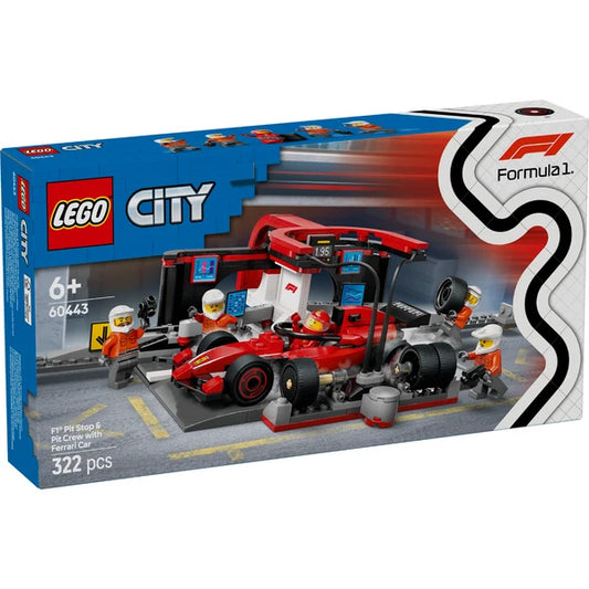 60443 F1 Pit Stop & Pit Crew with Ferrari Car