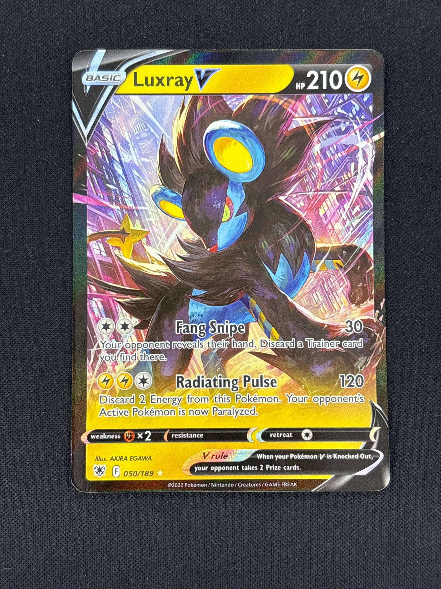 Auction Lot 188: Luxray V Full Art Card Conditions Vary