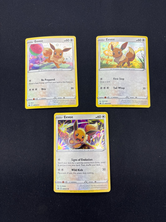 Auction Lot 30: Eevee Black Star Promo Card Lot Conditions Vary
