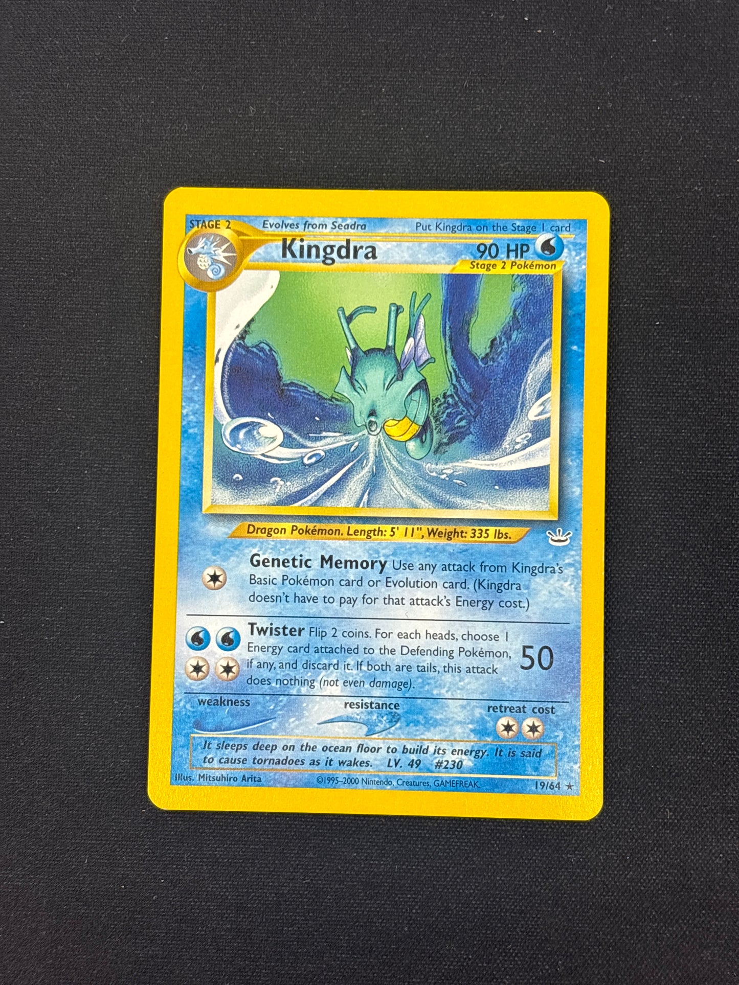 Auction Lot 31: Kingdra Pokemon  Neo Revelation Card Conditions Vary