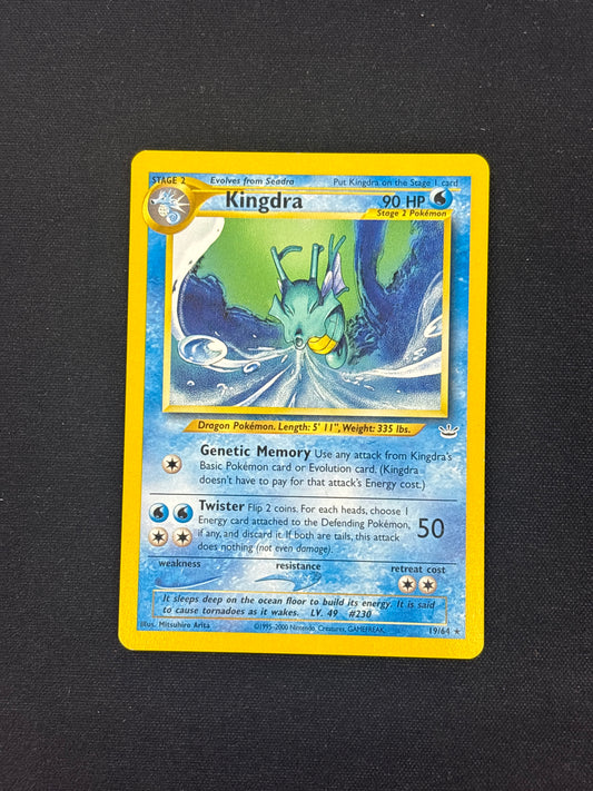 Auction Lot 31: Kingdra Pokemon  Neo Revelation Card Conditions Vary