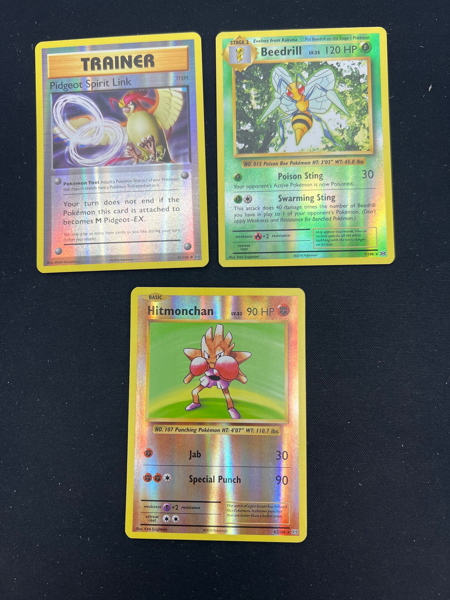 Auction Lot 80: Pokemon Cards Lot of 3 Assorted Reverse Holos XY Evolutions Conditions Vary