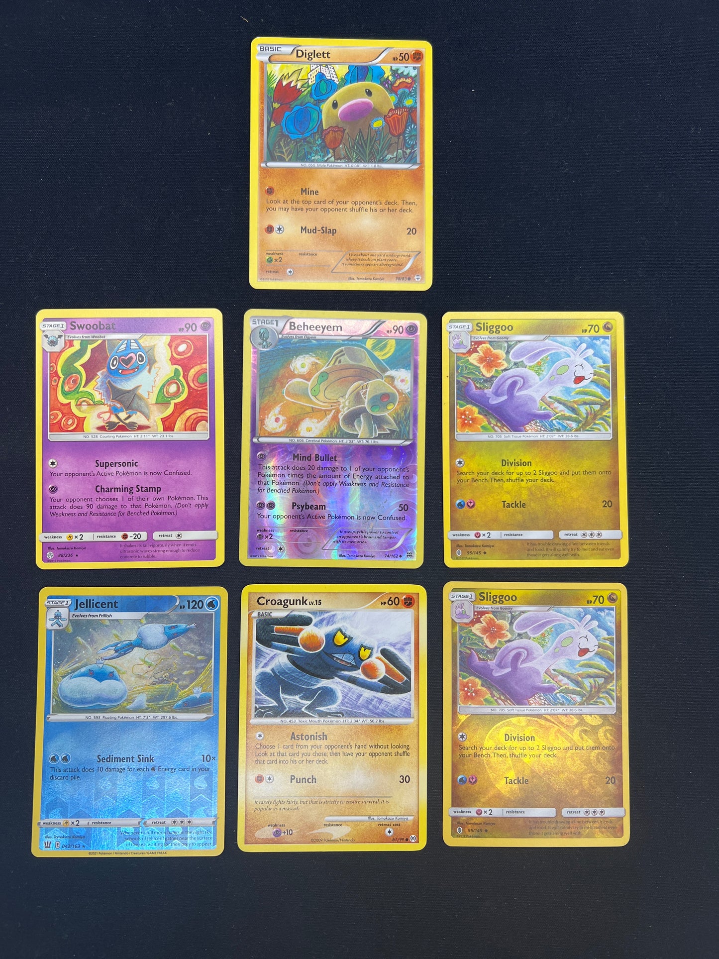 Auction Lot 245: Pokemon Cards Lot of 7 Tomokazu Komiya Commons Uncommons Conditions Vary