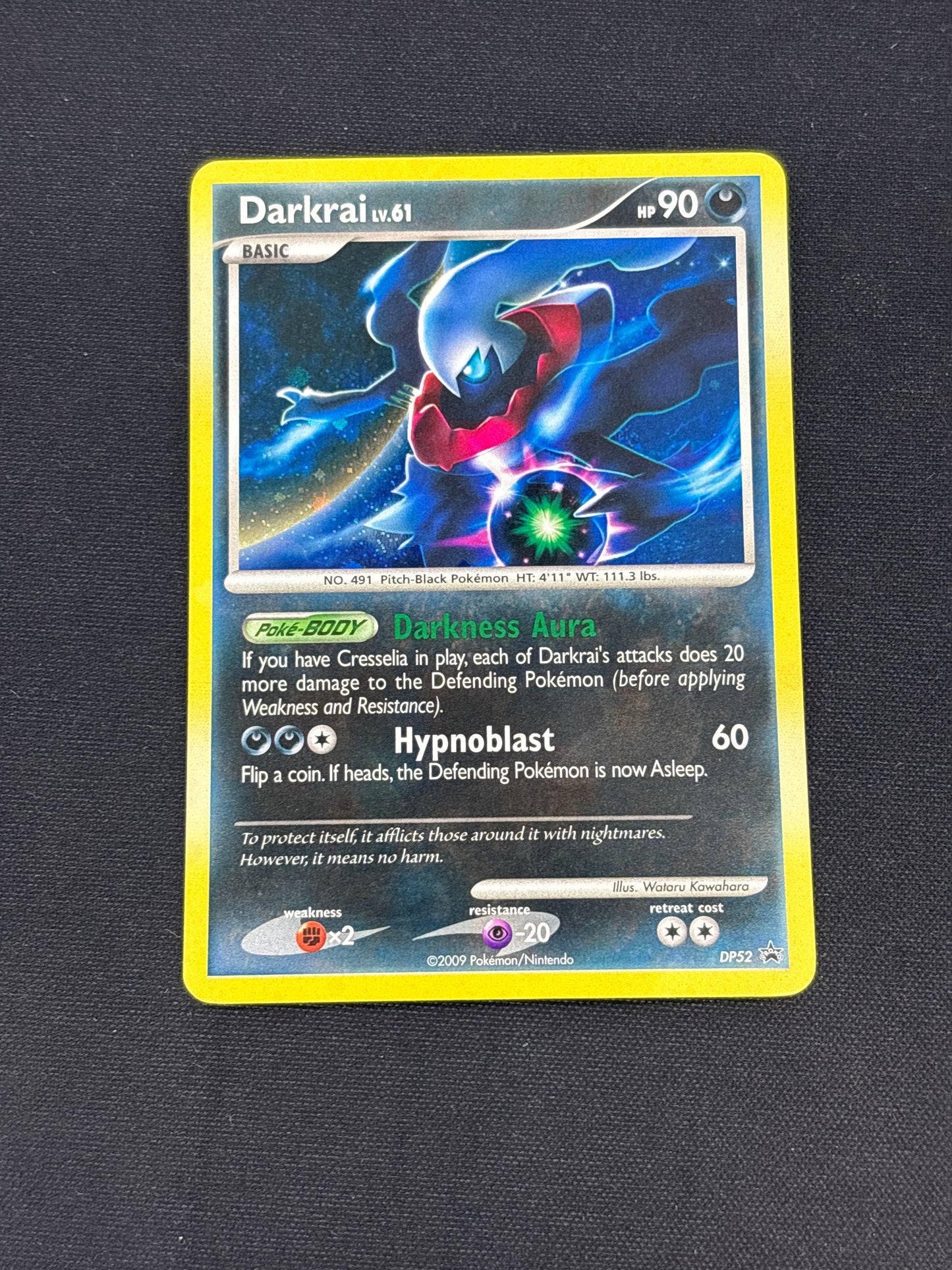 Auction Lot 20: Darkrai Holo Rare DP52 Black Star Promo Card Conditions Vary