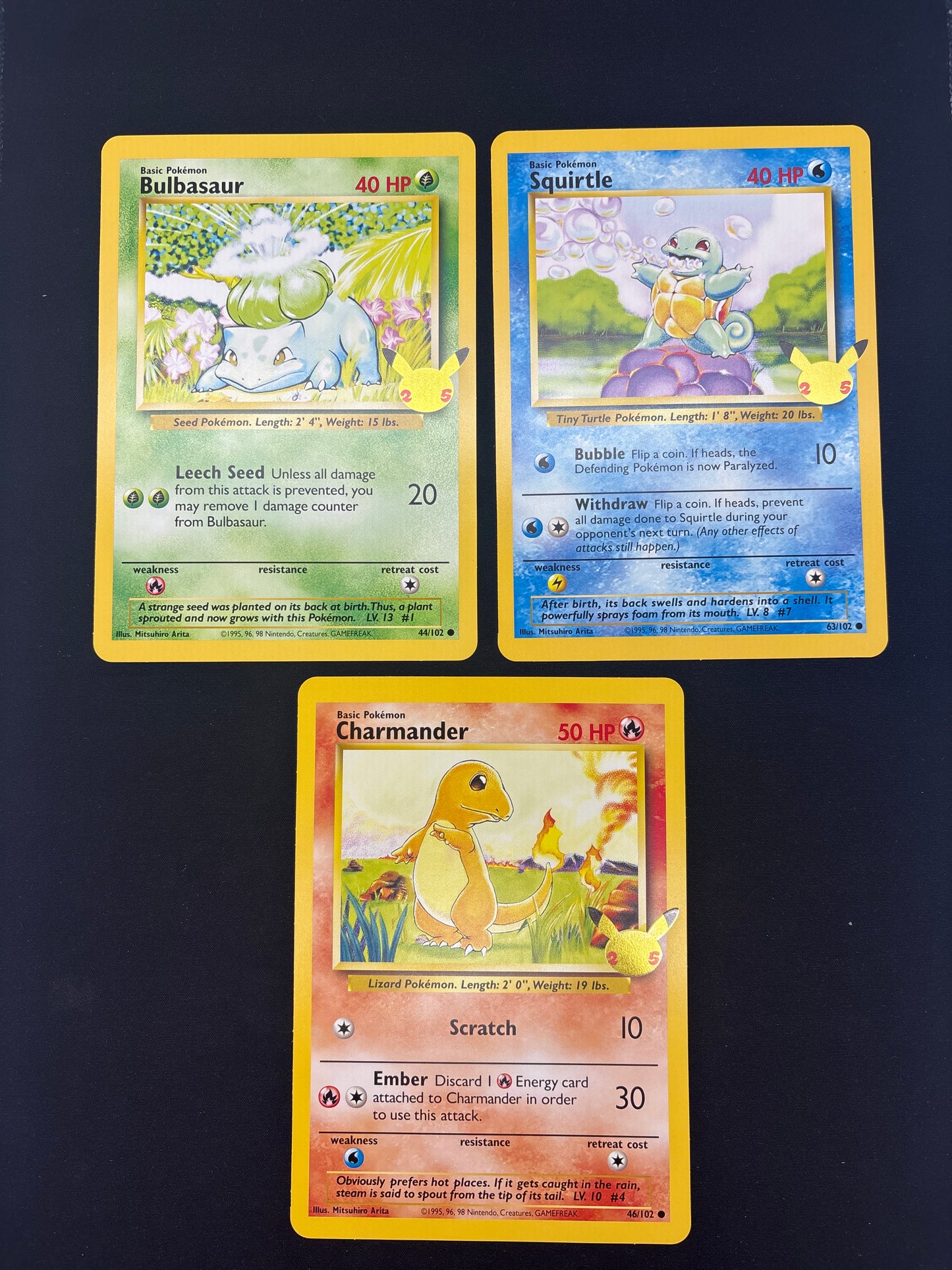 Auction Lot 378: Pokemon Cards Lot of 3 Celebrations Kanto Starters Jumbo Promos Conditions Vary