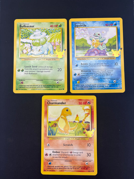 Auction Lot 378: Pokemon Cards Lot of 3 Celebrations Kanto Starters Jumbo Promos Conditions Vary