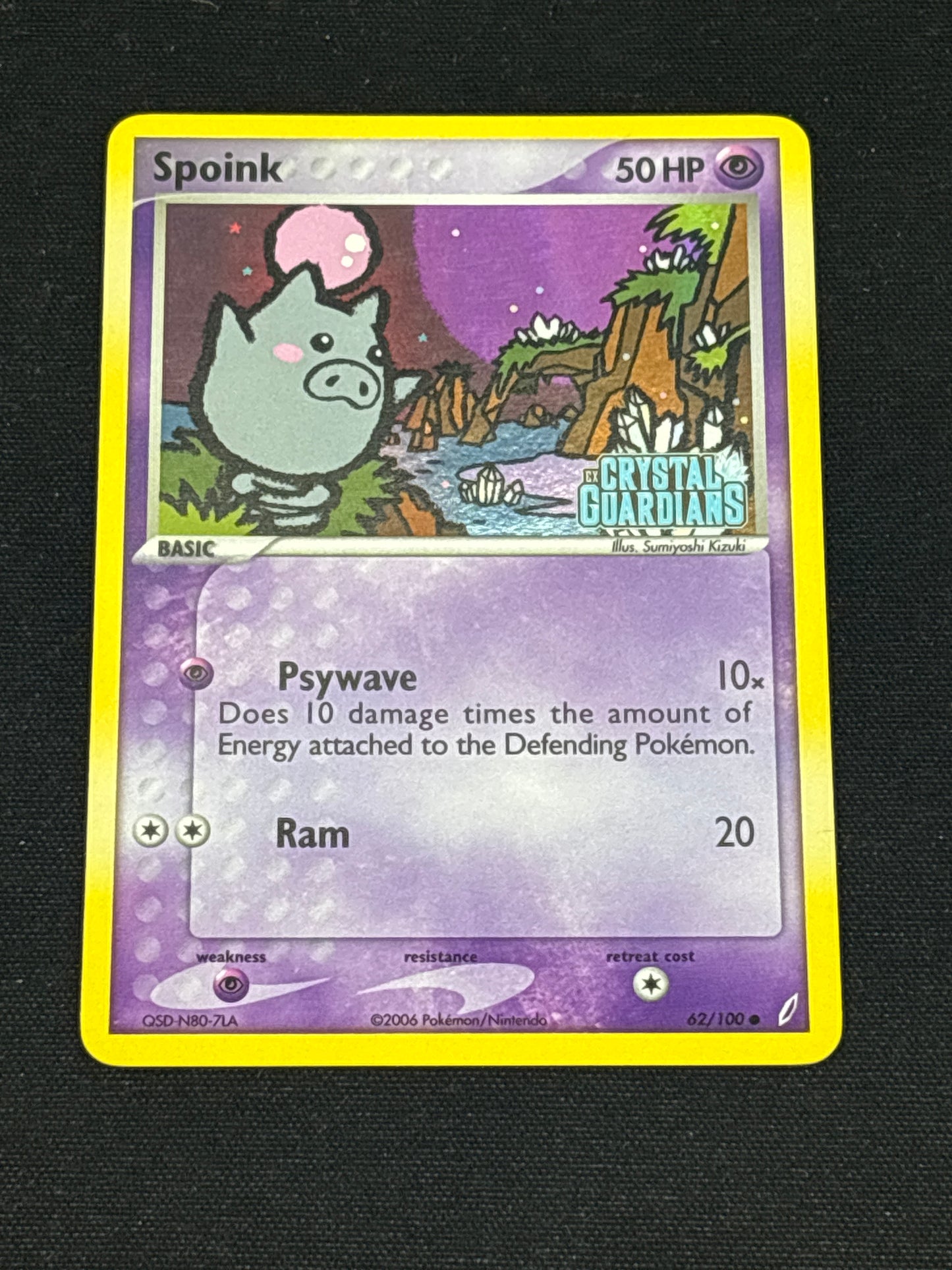 Auction Lot 239: Pokemon Cards Spoink Stamped Holo EX Crystal Guardians Condition Vary