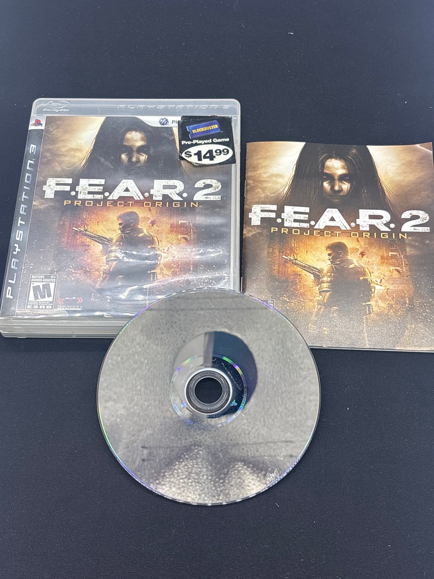 Auction Lot 79: PlayStation 3 FEAR 2 Project Origin With Case & Disc