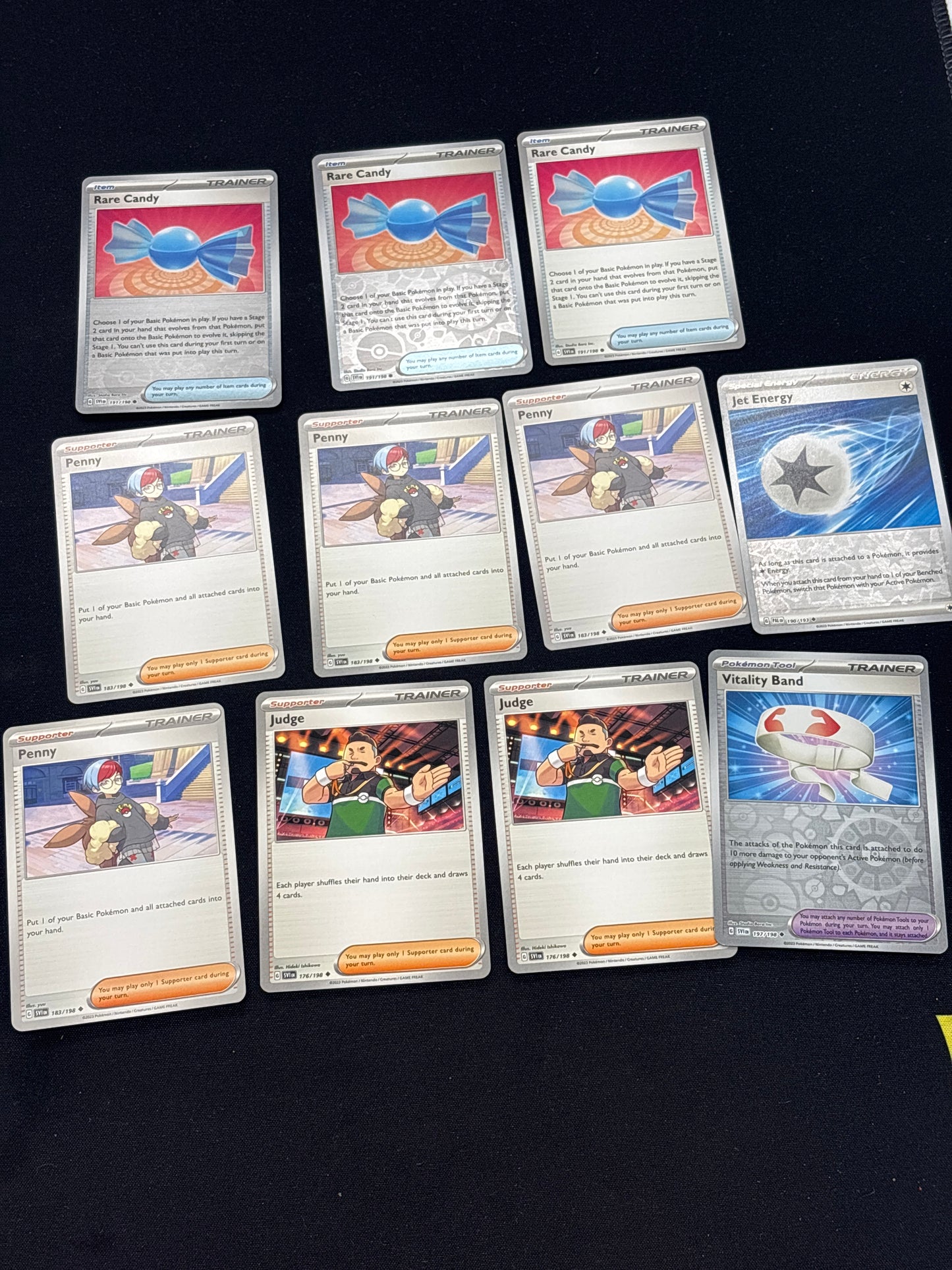 Auction Lot 377: Pokemon SV Trainer Card Lot 2 Conditions Vary