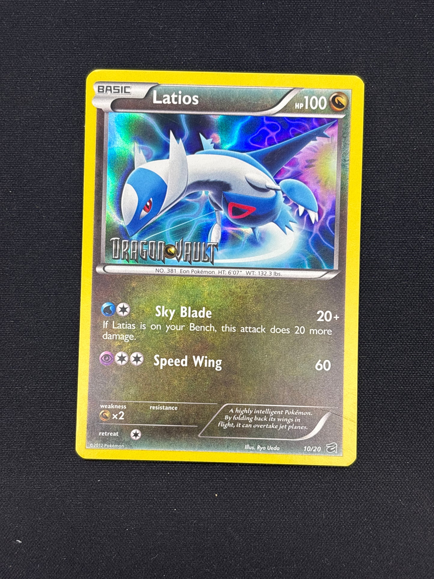 Auction Lot 46: Pokemon Card Latios Dragon Vault Stamped Conditions Vary