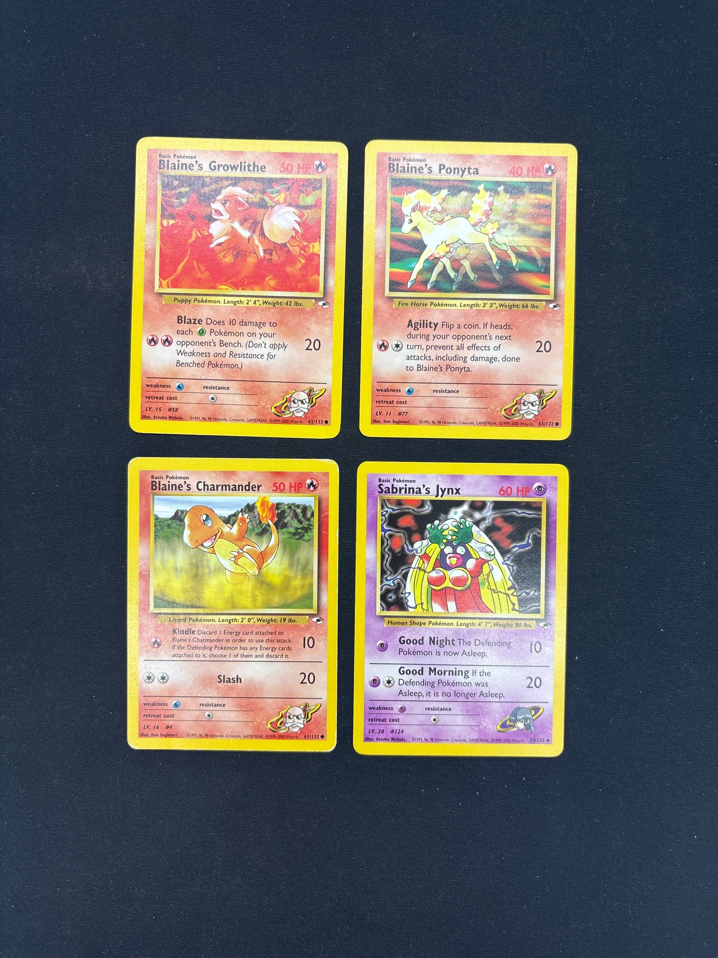 Auction Lot 191: Pokemon Cards Lot of 4 Gym Heroes Conditions Vary