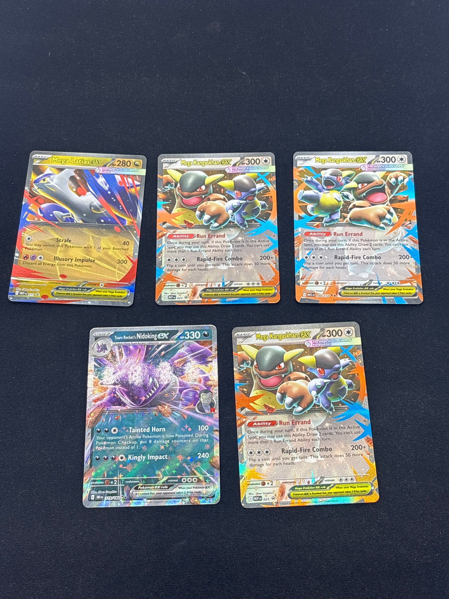Auction Lot 385: Pokemon Cards Assorted Lot of 5 Ultra Rare EX's Conditions Vary